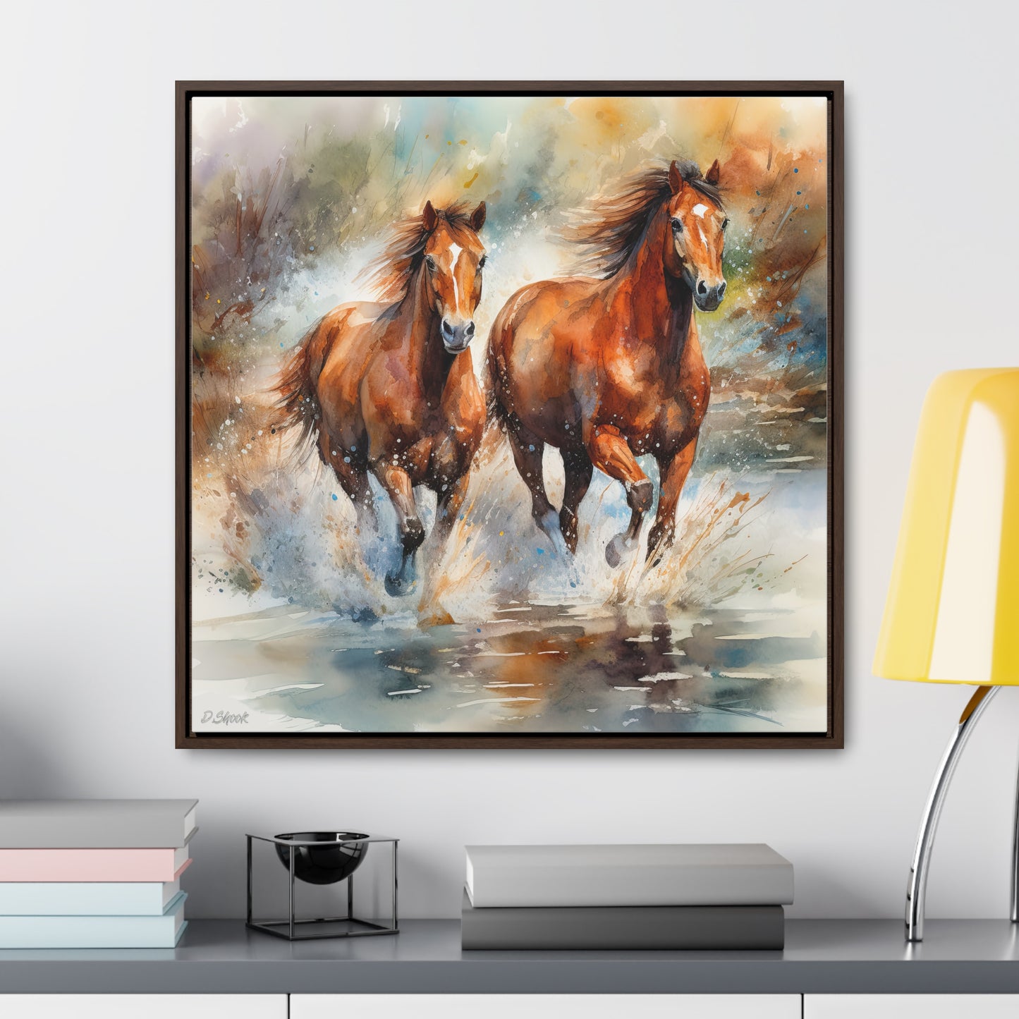 Horse Rescue 17 Gallery Canvas Wraps, Square Frame