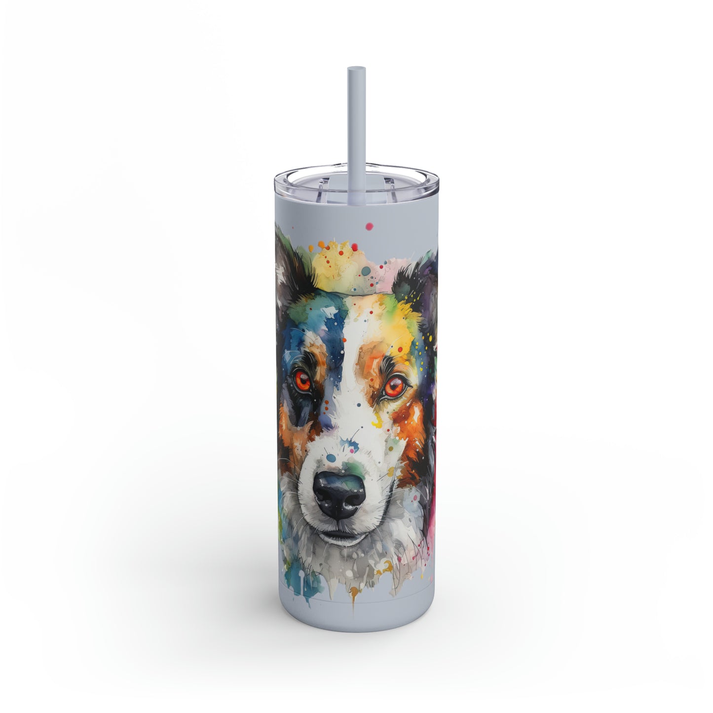 Border Collie 3 Maars Maker Skinny Matte Tumbler, 20oz