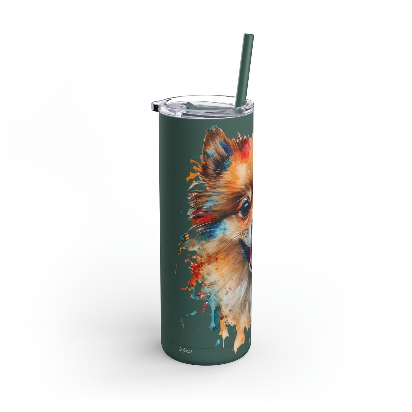 Pomeranian 3 Maars Maker Skinny Matte Tumbler, 20oz