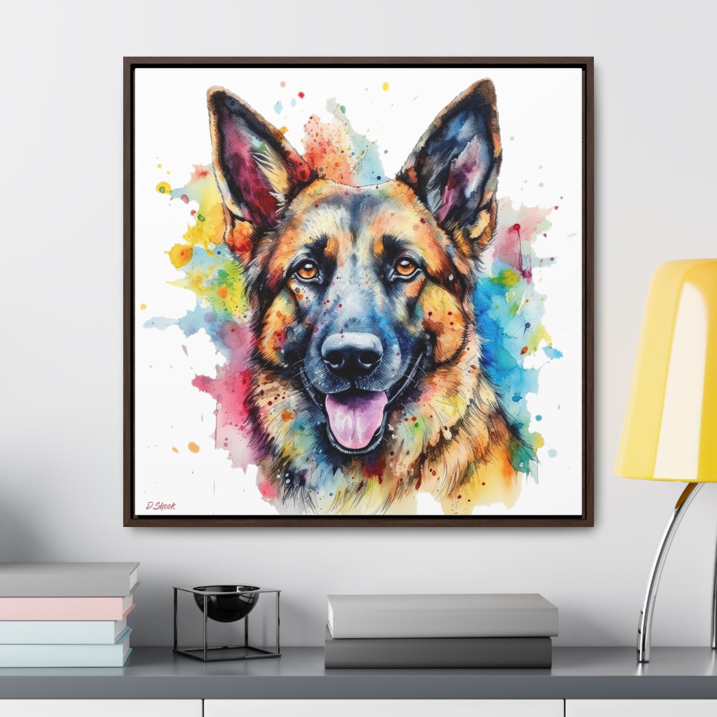 German Sheppard 1 Gallery Canvas Wraps, Square Frame