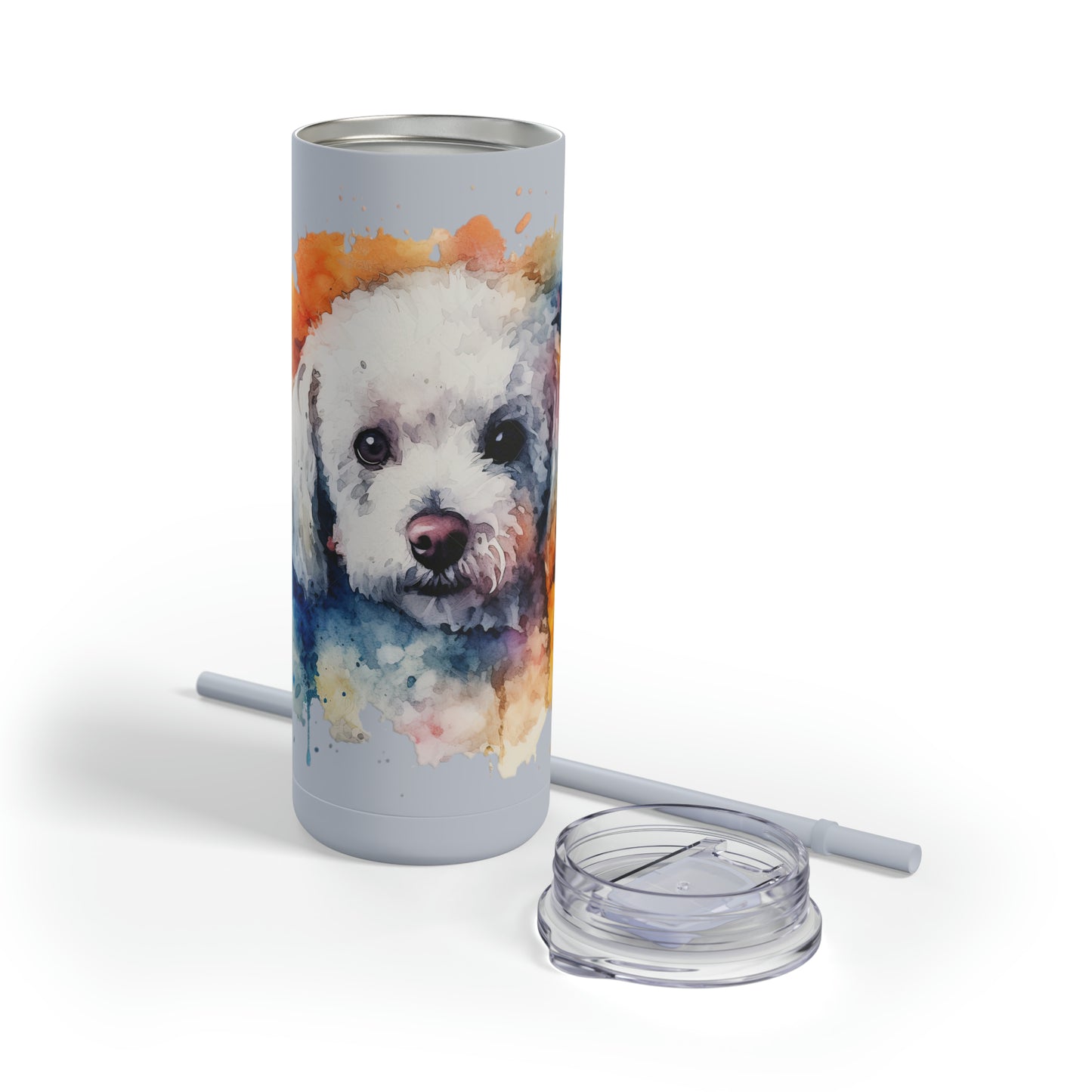 Bichon Frise 3 Maars Maker Skinny Matte Tumbler, 20oz