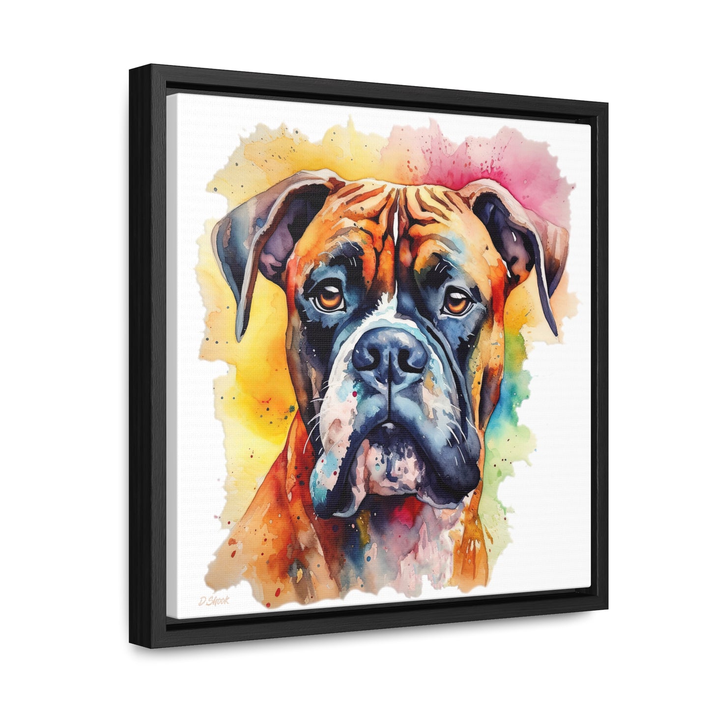 Boxer 1 Gallery Canvas Wraps, Square Frame