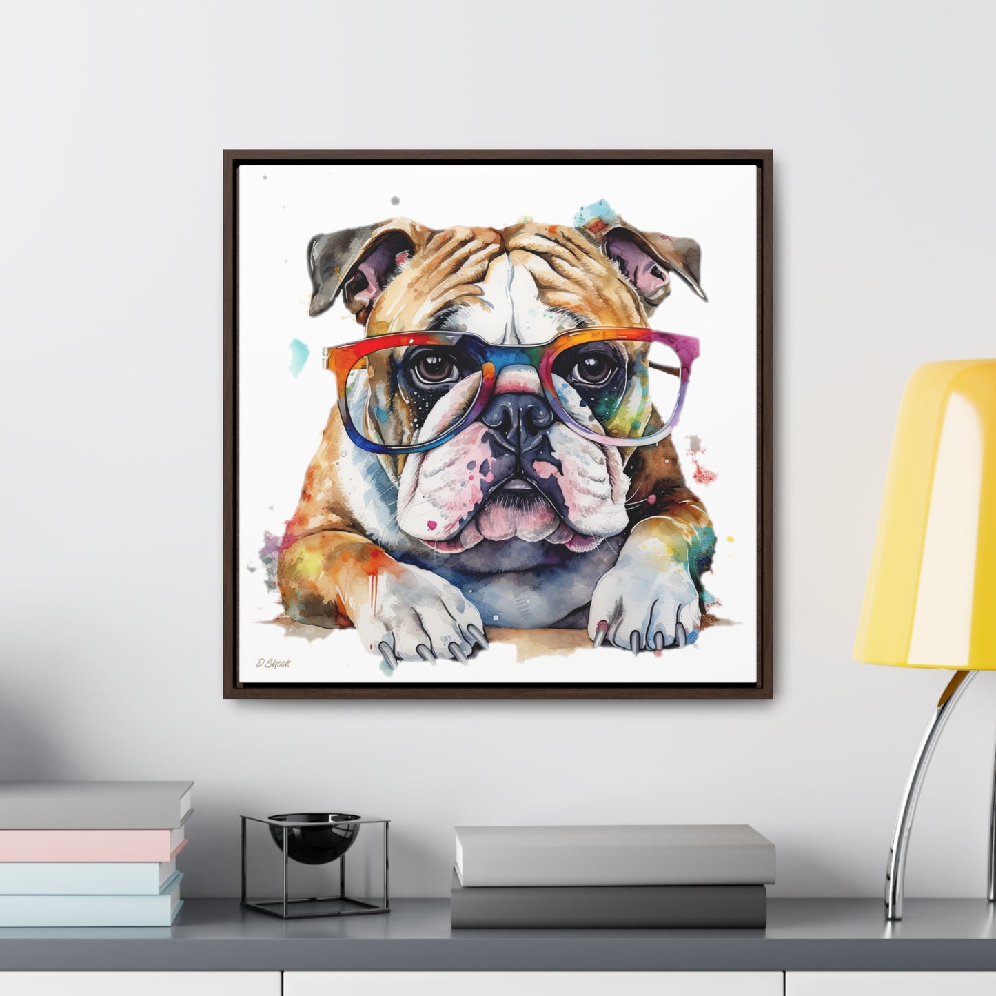 bulldog 5 Gallery Canvas Wraps, Square Frame