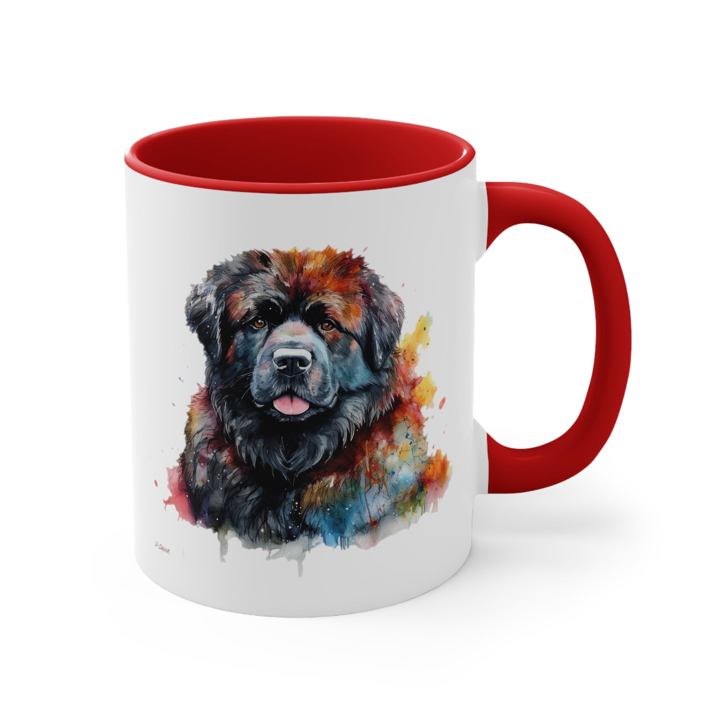 Newfoundland Dog 1 Accent Mugs