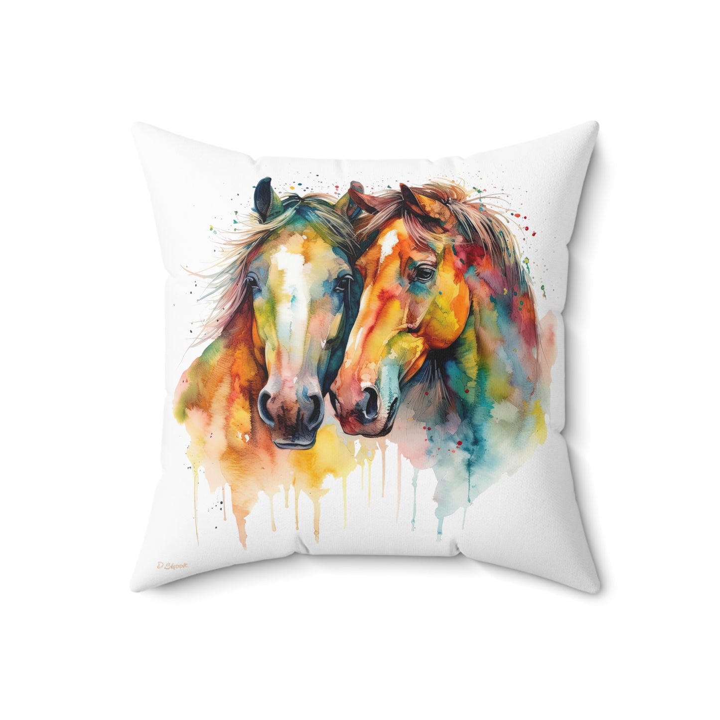 Horse Rescue 6 Spun Polyester Square Pillow
