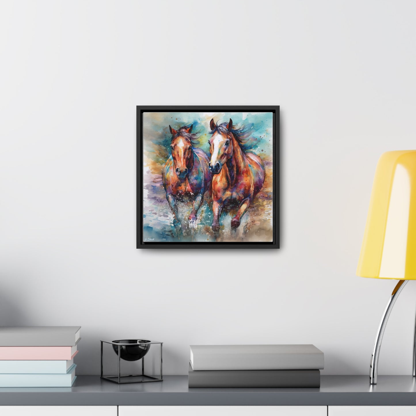Horse Rescue 7 Gallery Canvas Wraps, Square Frame