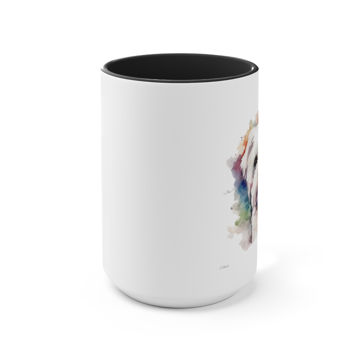 Maltese Dog 2 Accent Mugs