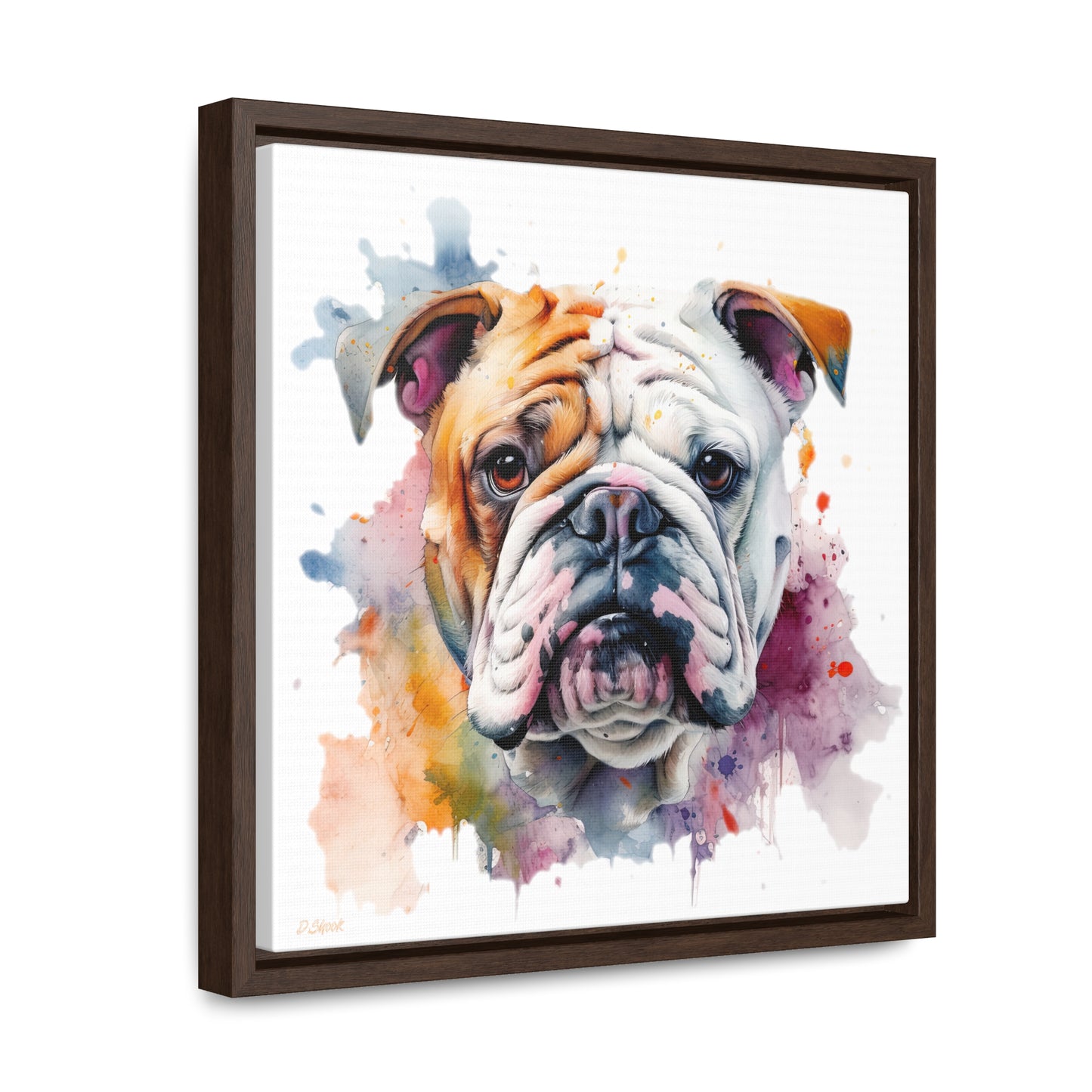 bulldog 1 Gallery Canvas Wraps, Square Frame