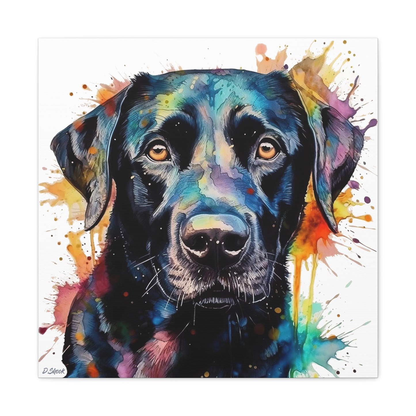 Black Lab 1 Canvas Gallery Wraps