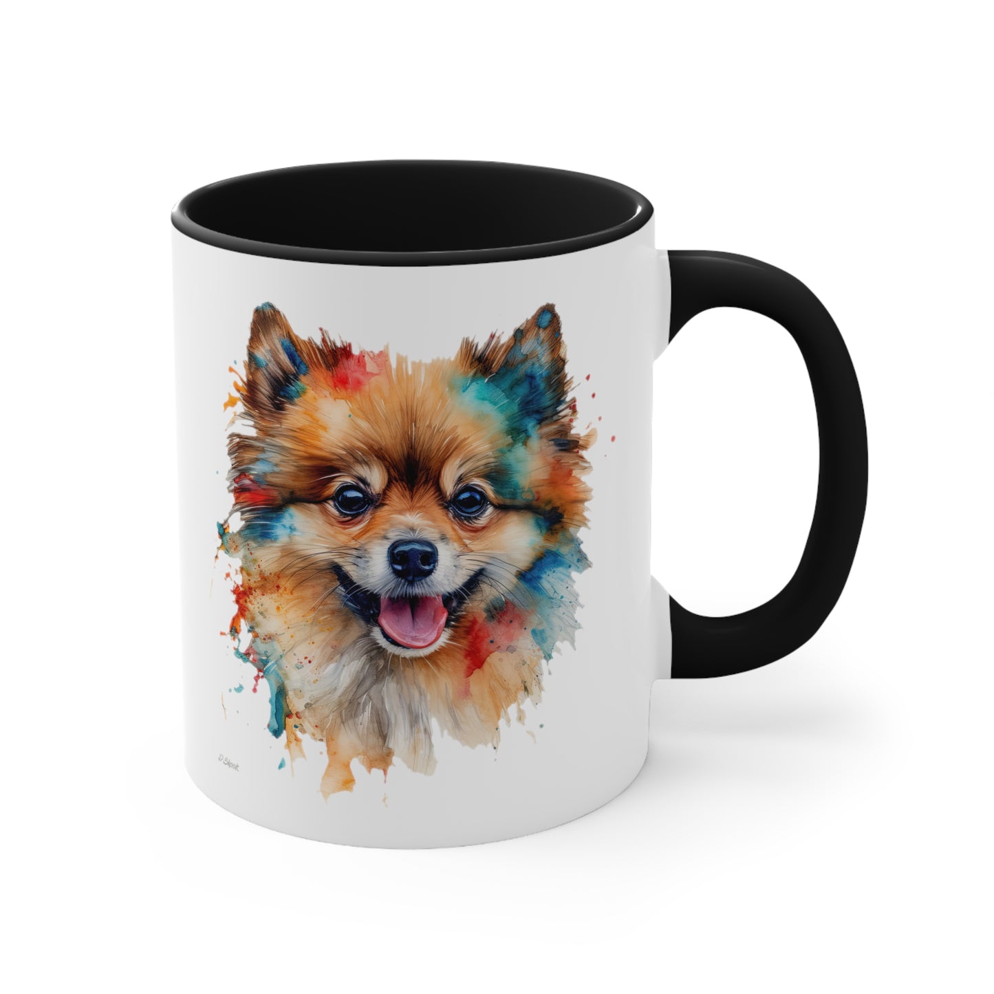 Pomeranian 3 Accent Mugs