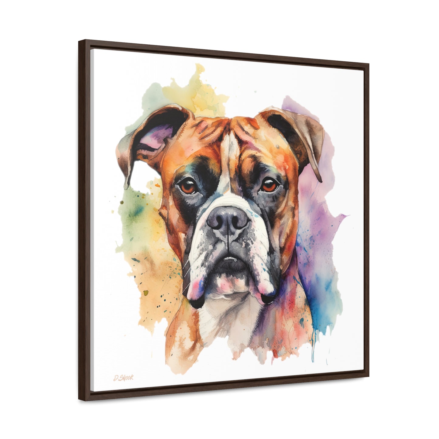 Boxer 2 Gallery Canvas Wraps, Square Frame