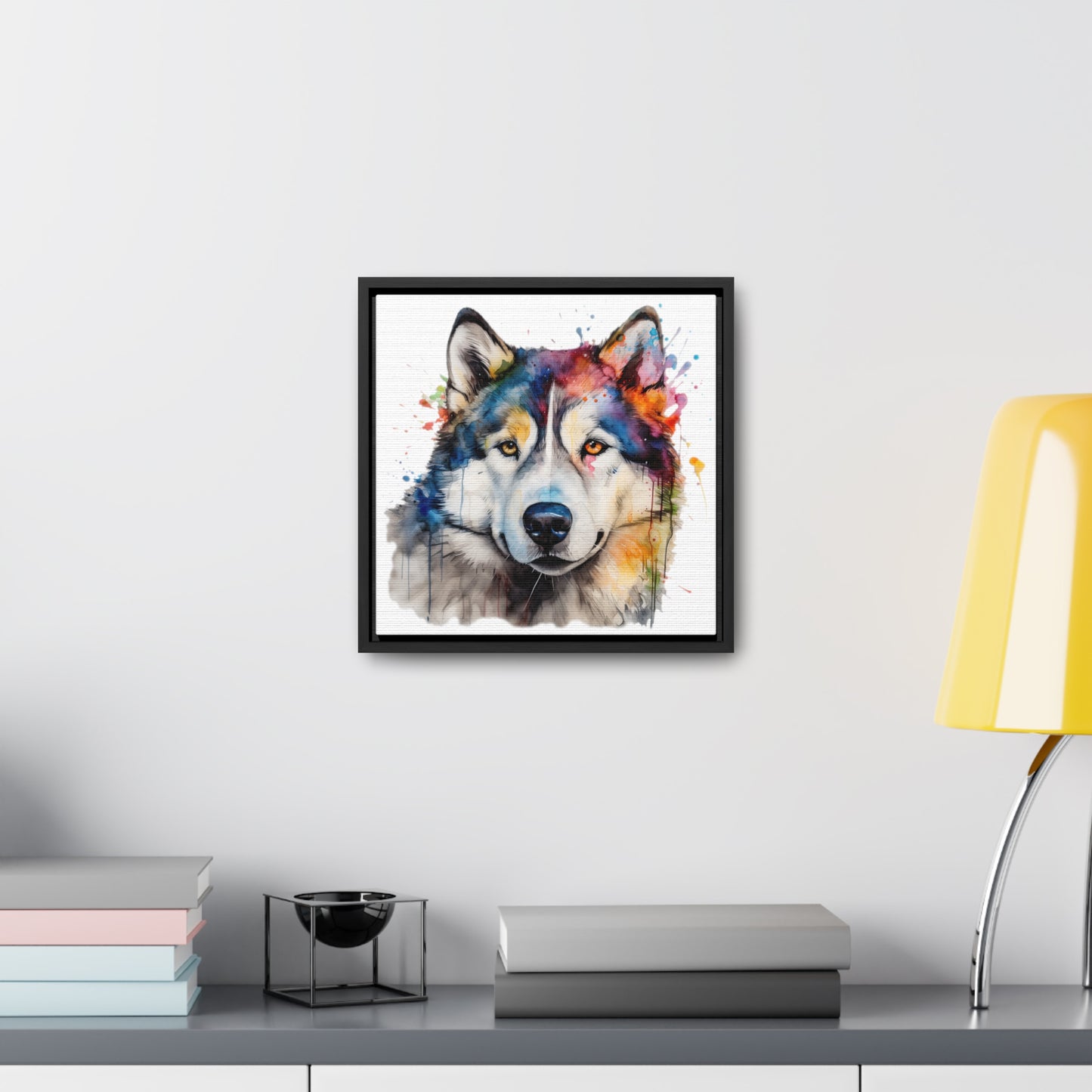 Alaskan Malamute 3 Gallery Canvas Wraps, Square Frame