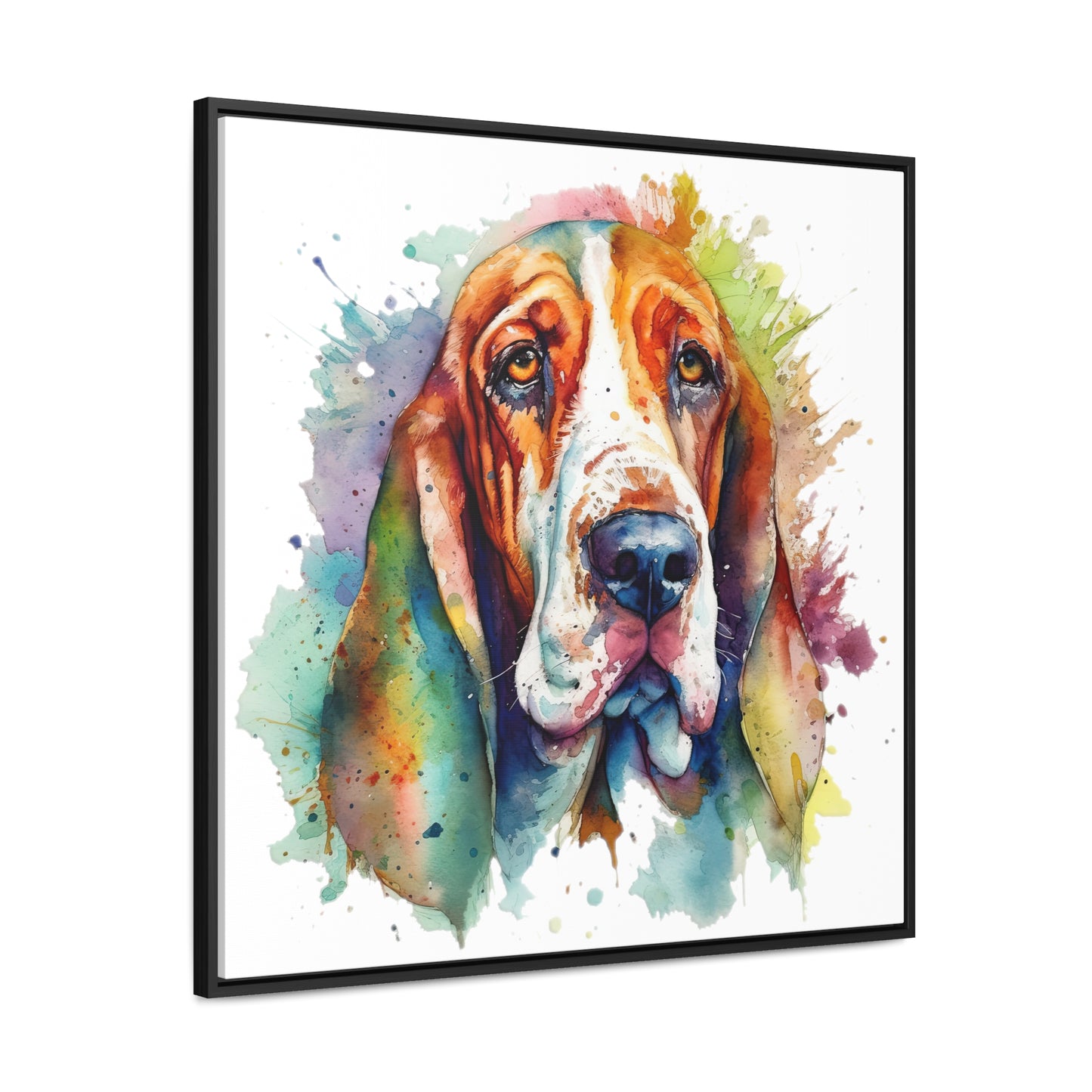 Basset Hound 1 Gallery Canvas Wraps, Square Frame