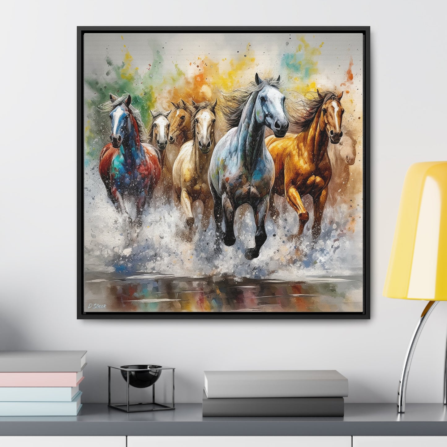 Horse Rescue 16 Gallery Canvas Wraps, Square Frame