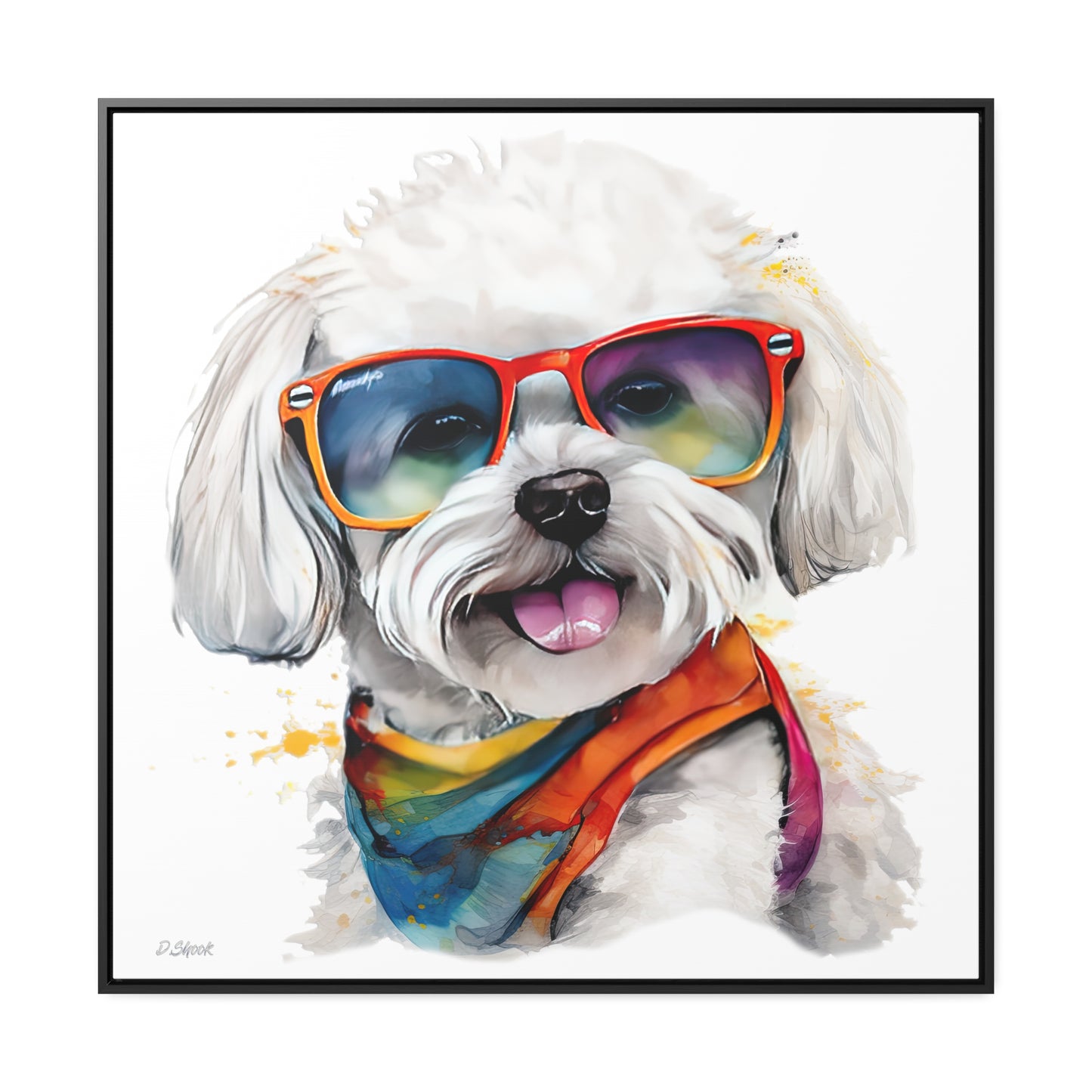 Bichon Frise 5 Gallery Canvas Wraps, Square Frame