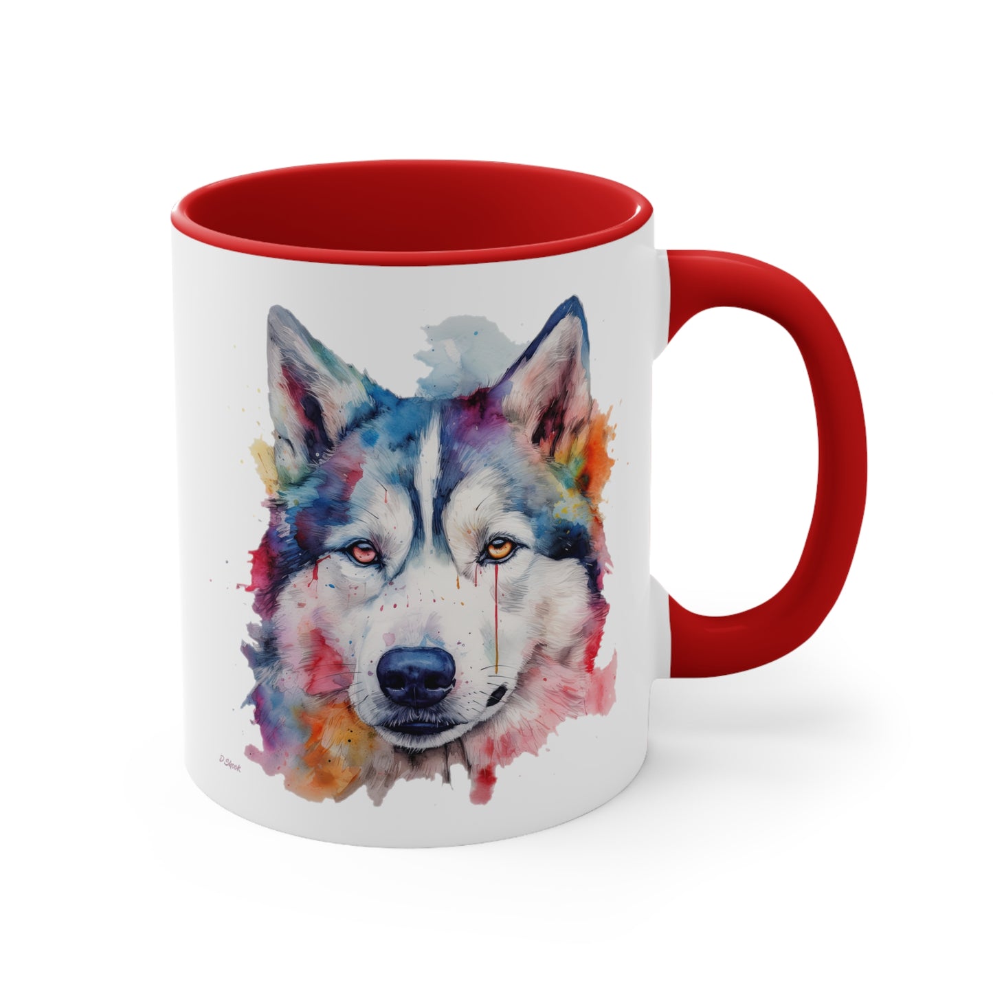 Siberian Husky 2 Accent Mugs