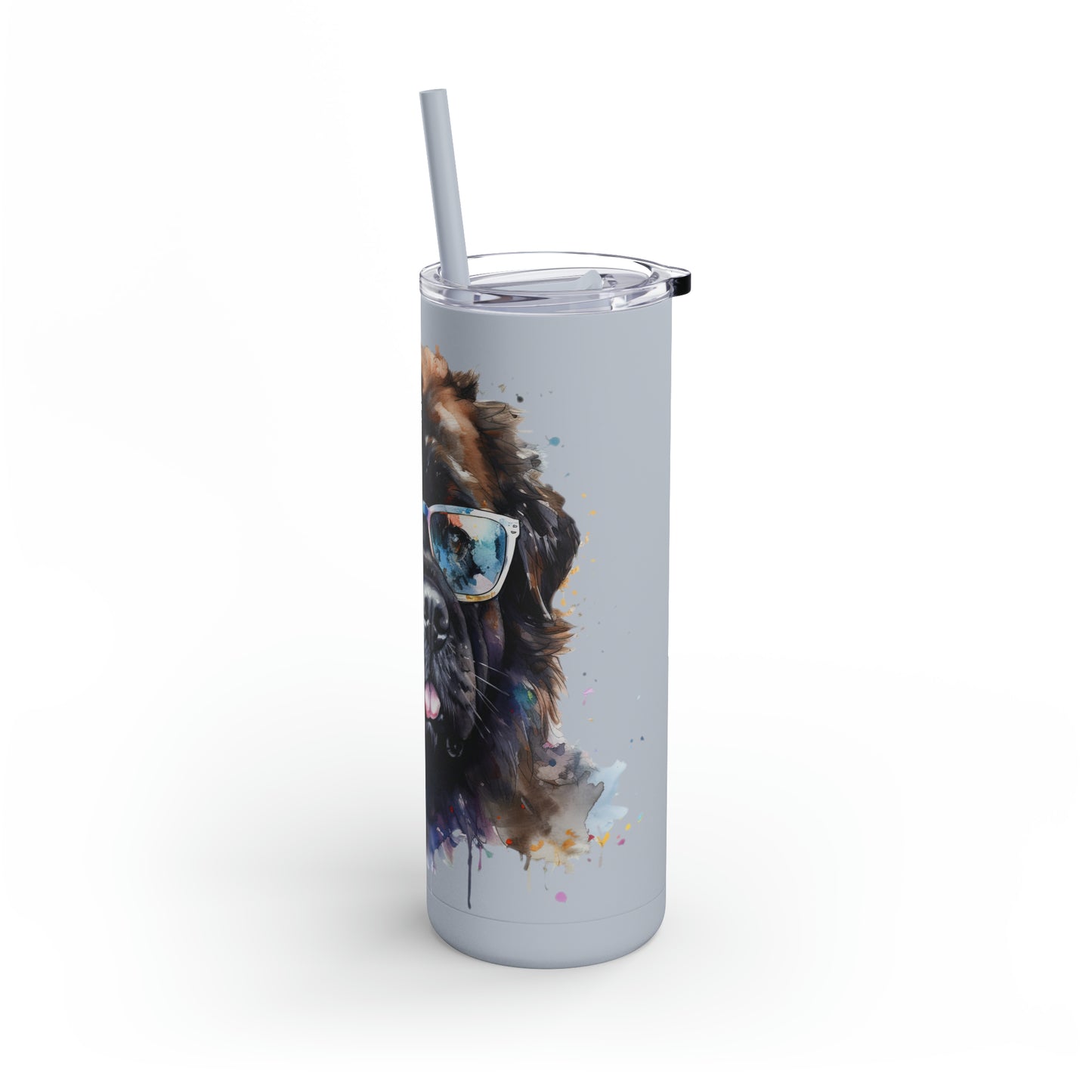 Newfoundland Dog 5 Maars Maker Skinny Matte Tumbler, 20oz