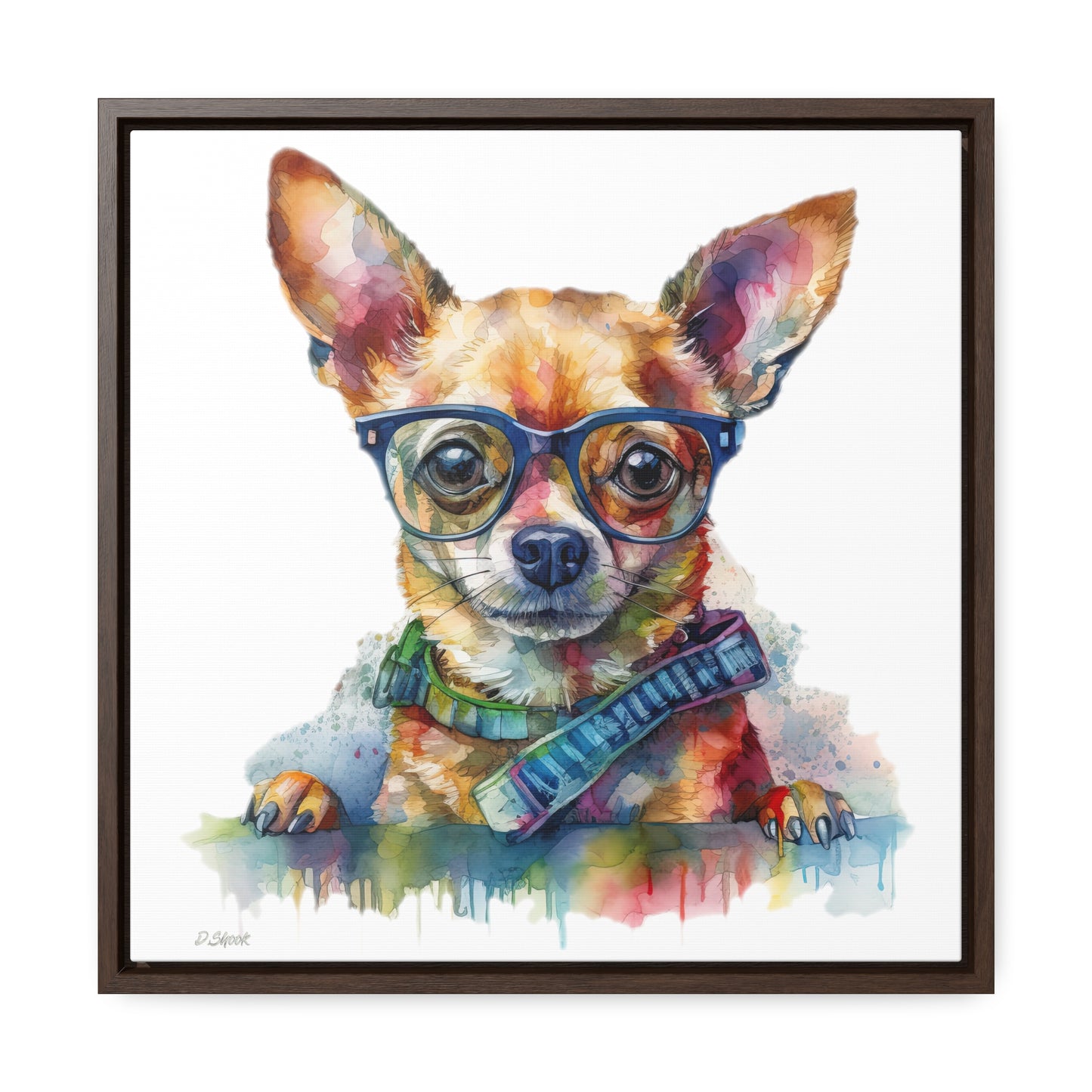 Chihuahua 4 Gallery Canvas Wraps, Square Frame