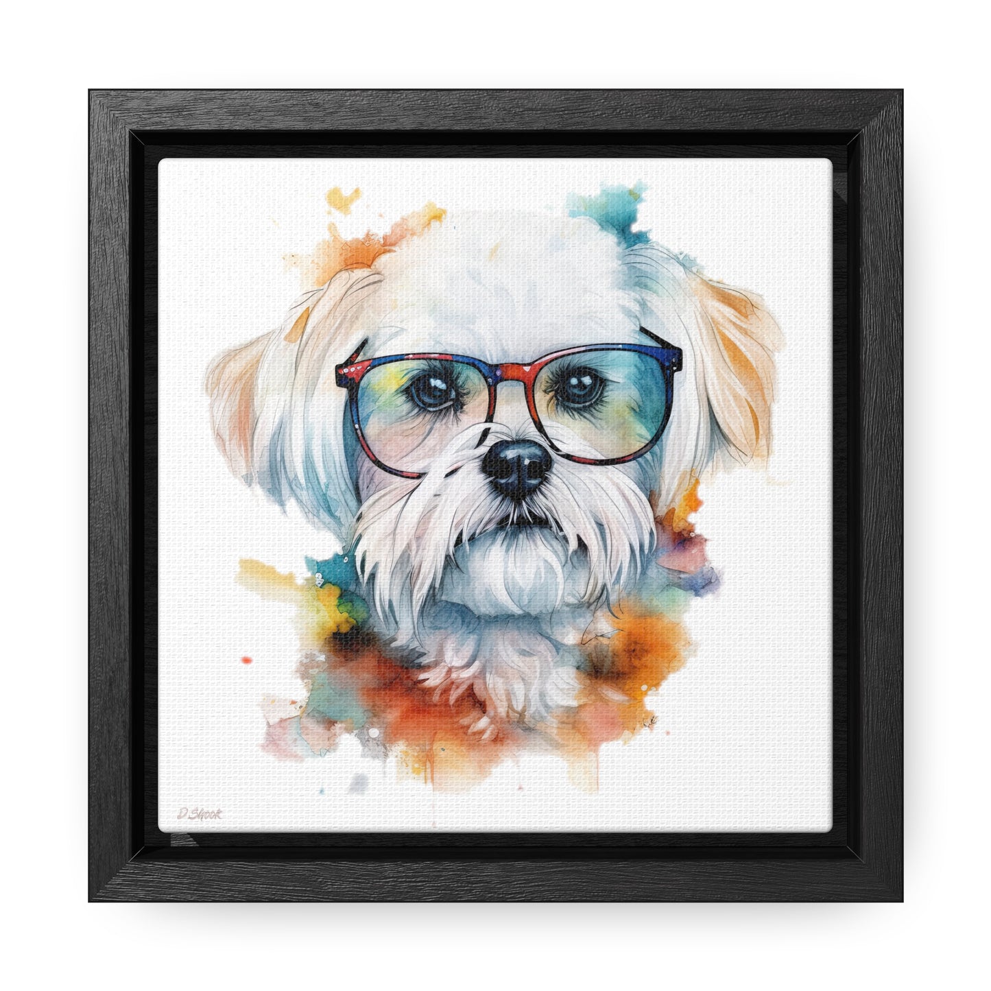 Maltese Dog 5 Gallery Canvas Wraps, Square Frame