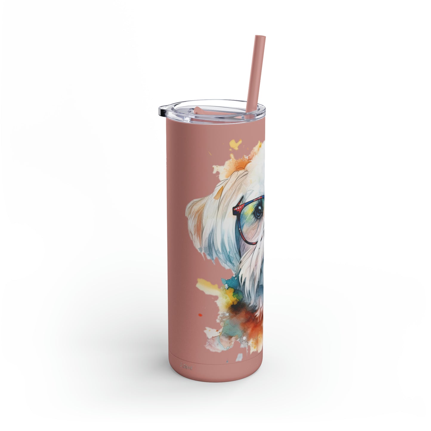 Maltese Dog 5 Maars Maker Skinny Matte Tumbler, 20oz