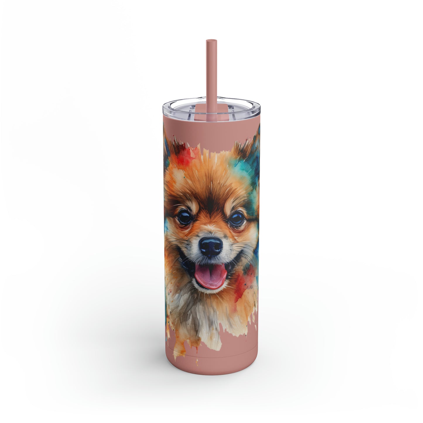 Pomeranian 3 Maars Maker Skinny Matte Tumbler, 20oz