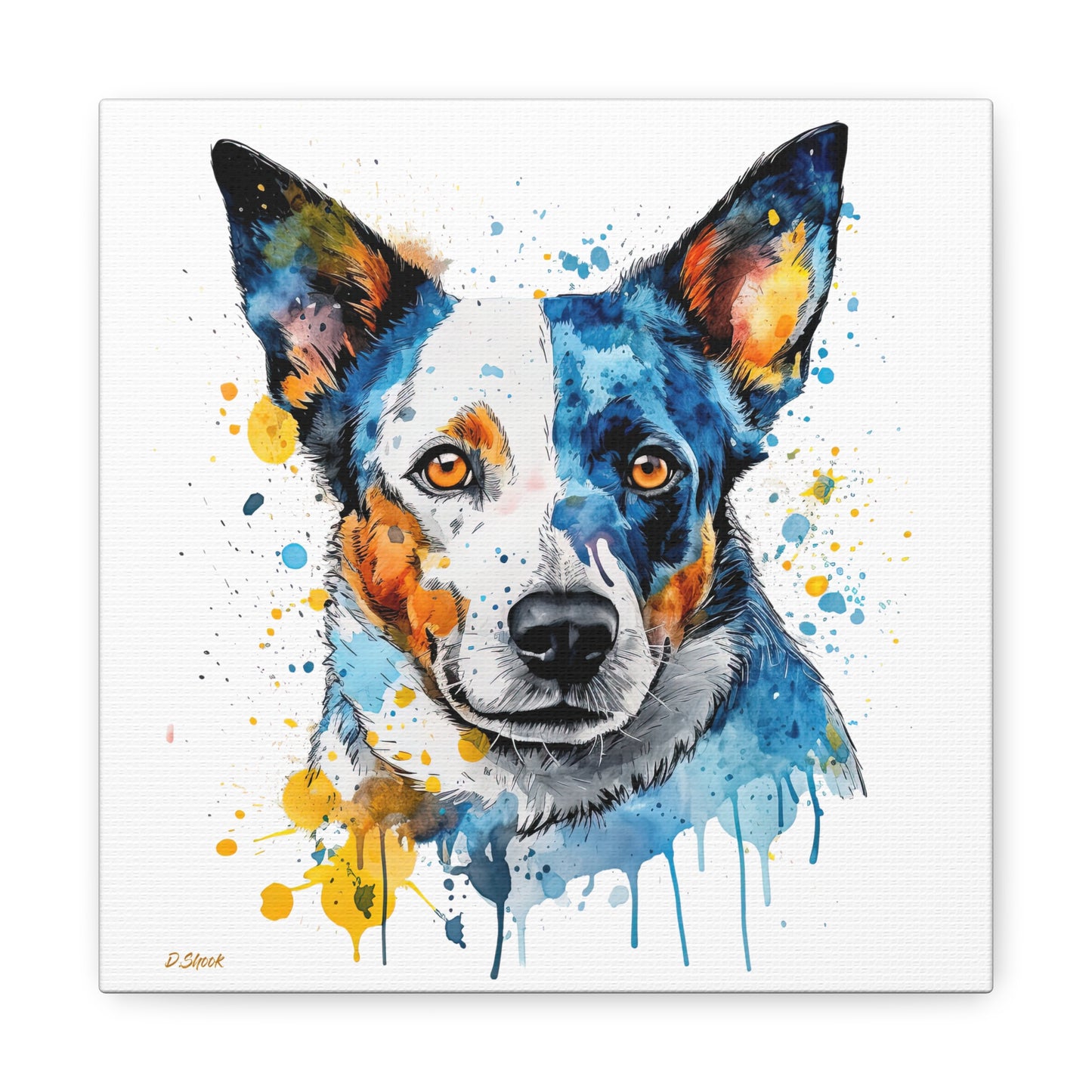 Blue Heeler 2 Canvas Gallery Wraps