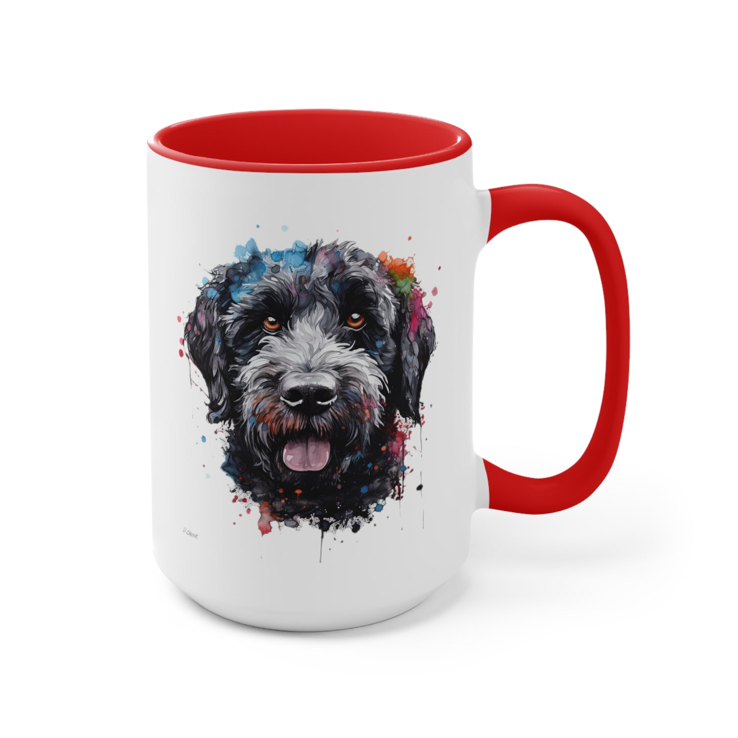 Portuguese Water Dog 4 Accent Mugs