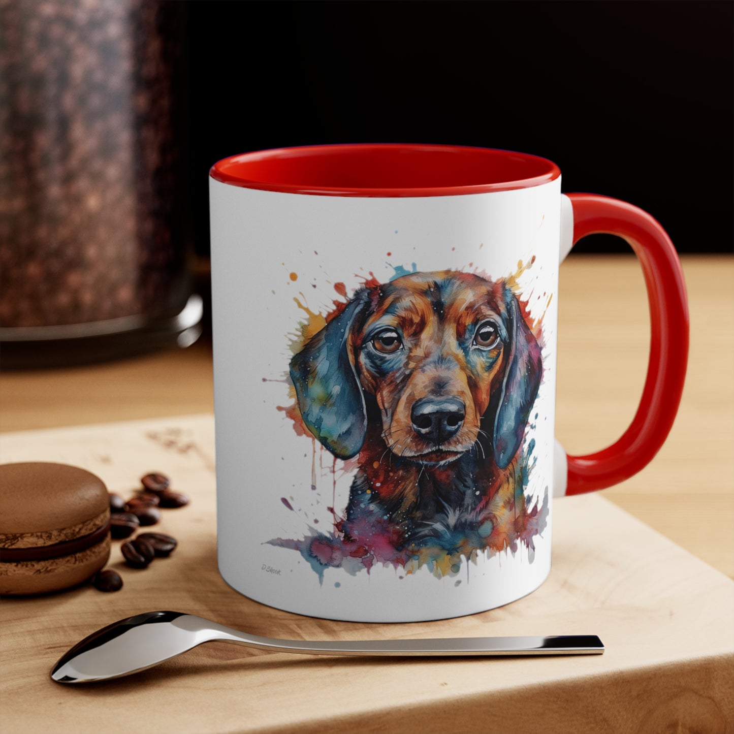 Dachshund 3 Accent Mugs