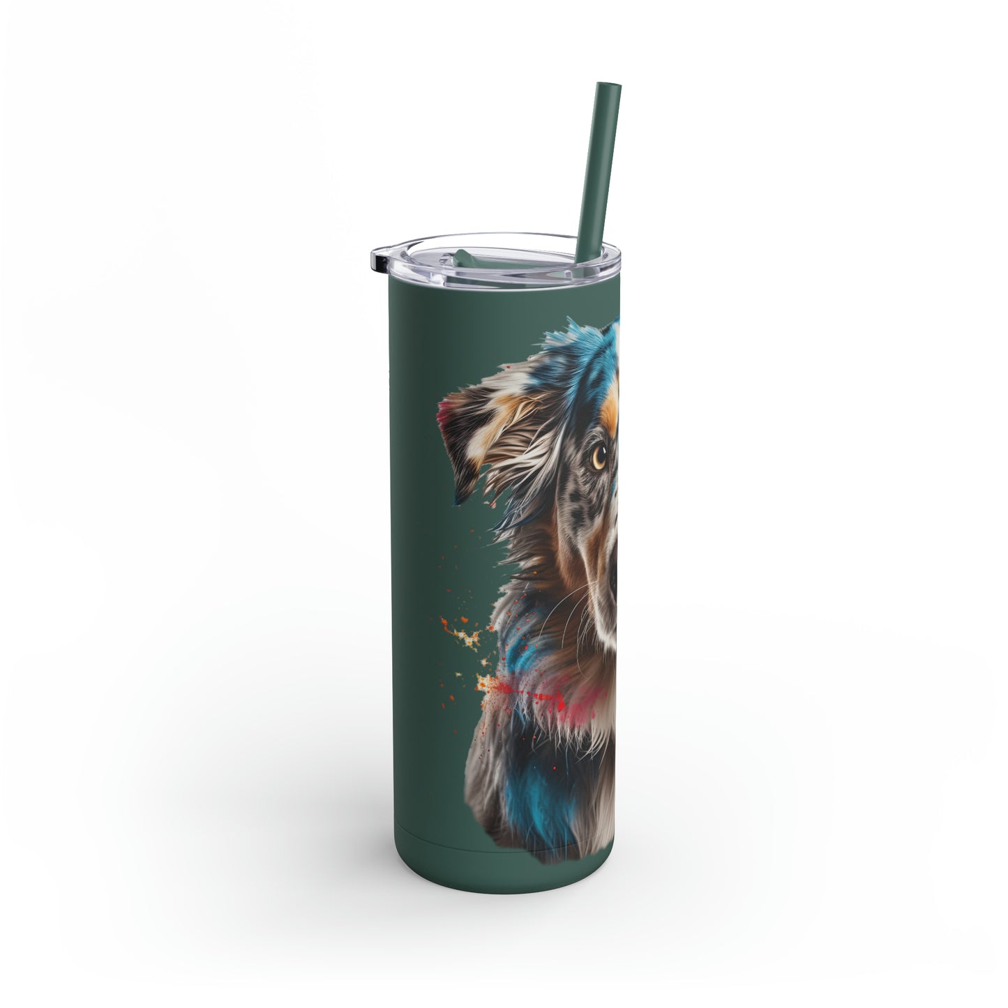 Australian Shepherd 3 Maars Maker Skinny Matte Tumbler, 20oz