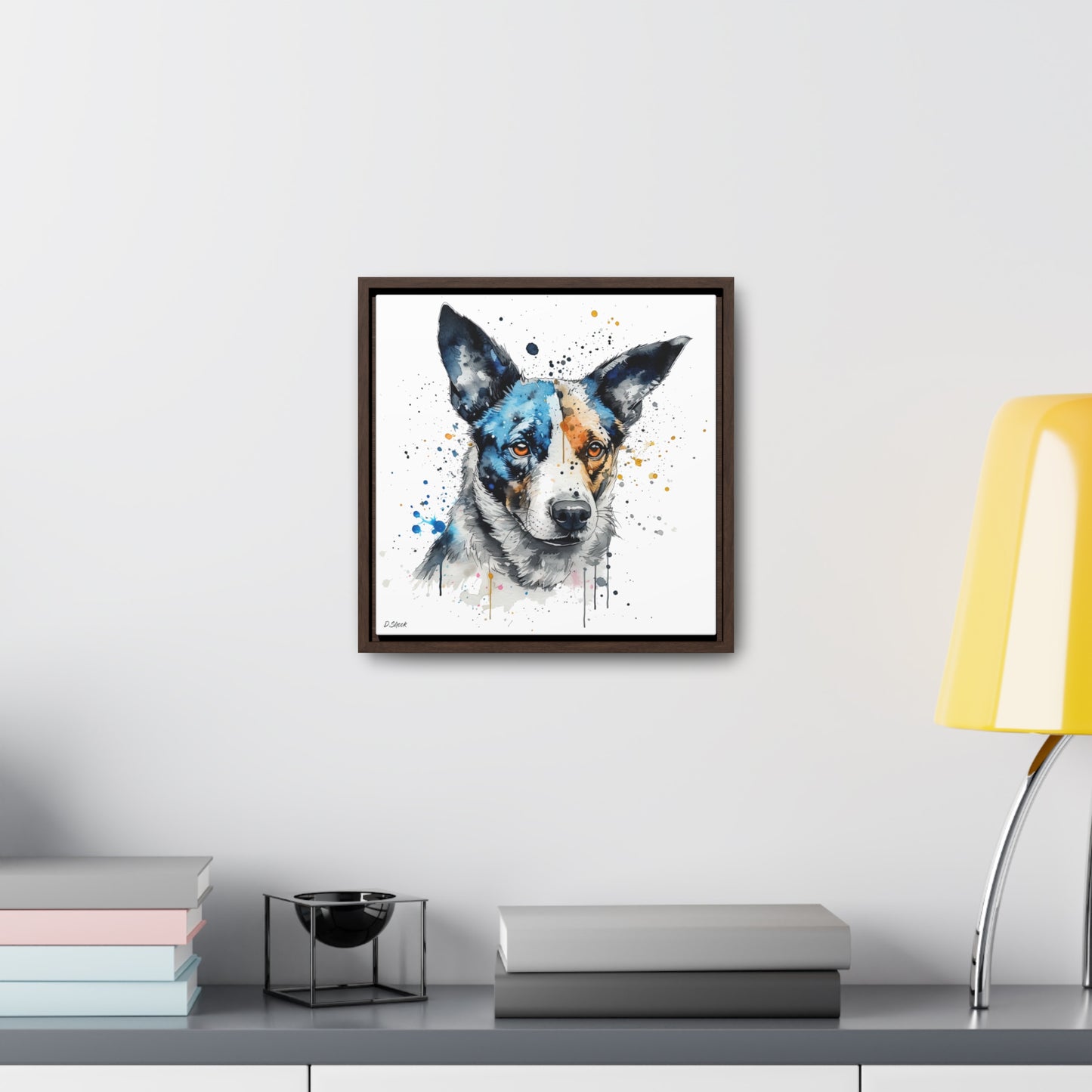 Blue Heeler 1 Gallery Canvas Wraps, Square Frame