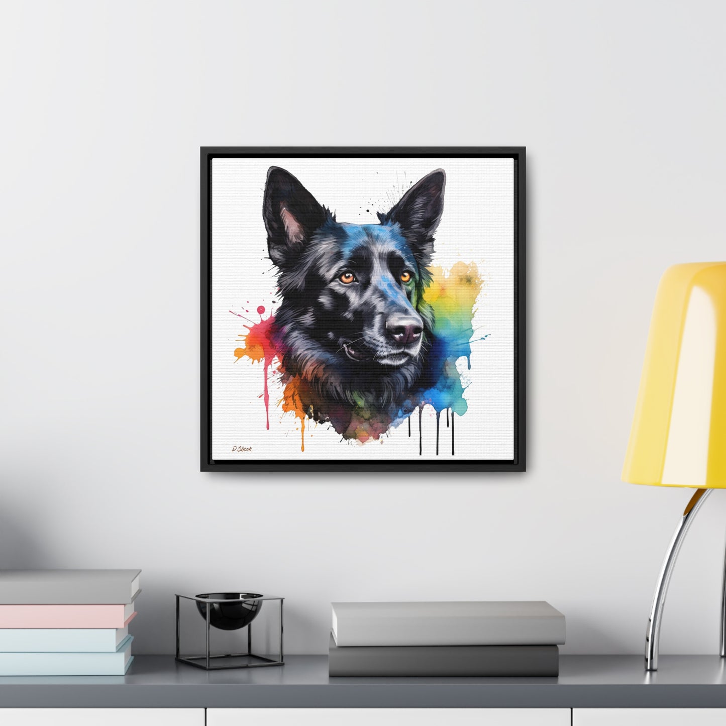 German Sheppard 22 Gallery Canvas Wraps, Square Frame