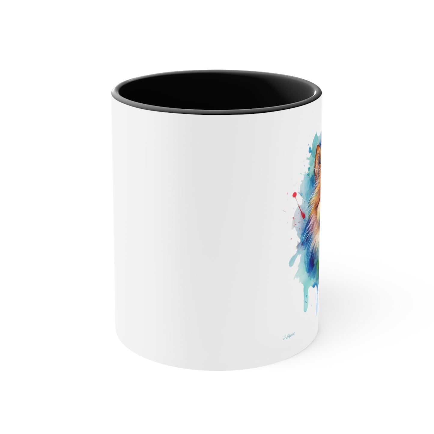 Pomeranian 4 Accent Mugs