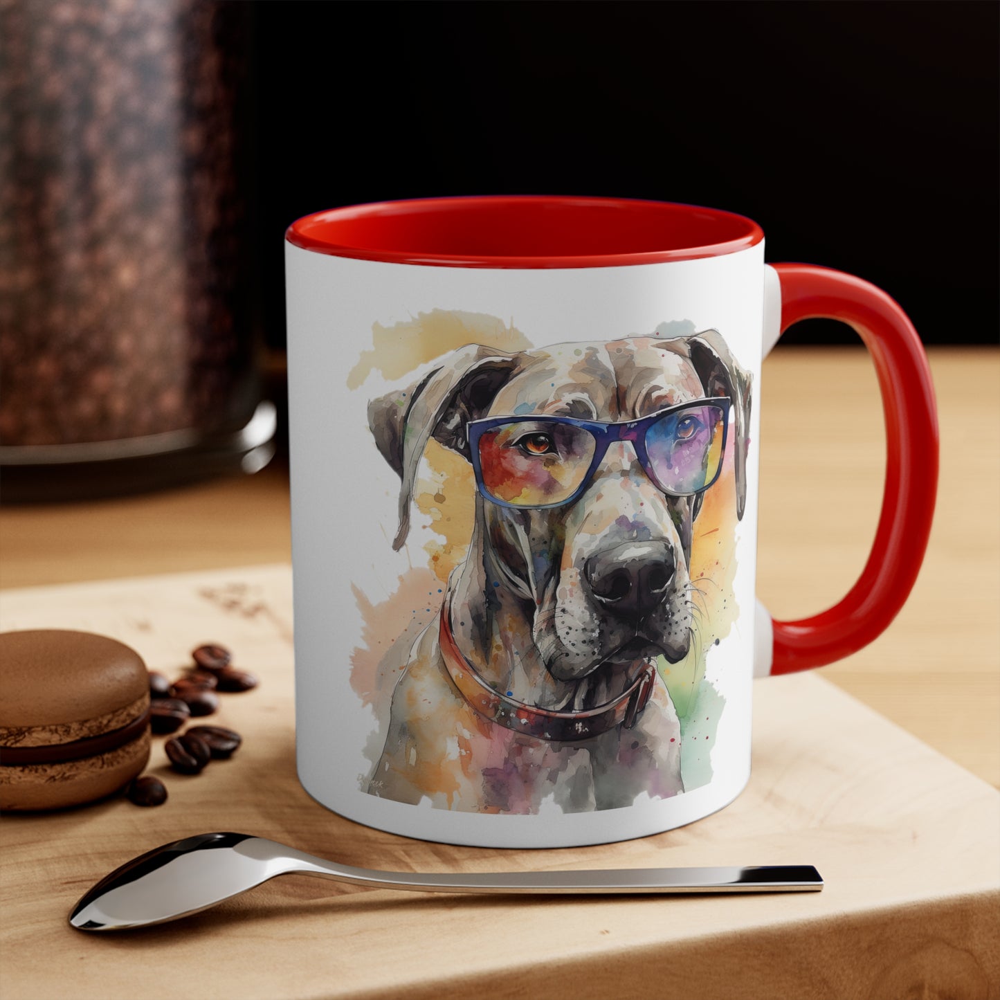 Great Dane 4 Accent Mugs