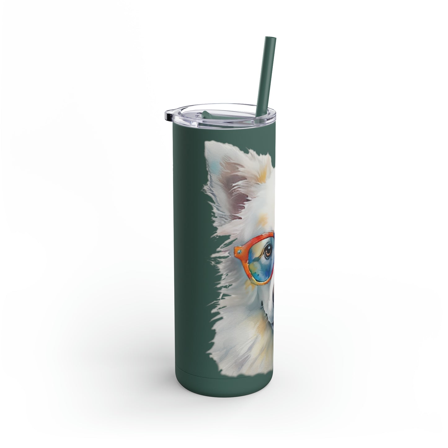 American Eskimo Dog 5 Maars Maker Skinny Matte Tumbler, 20oz