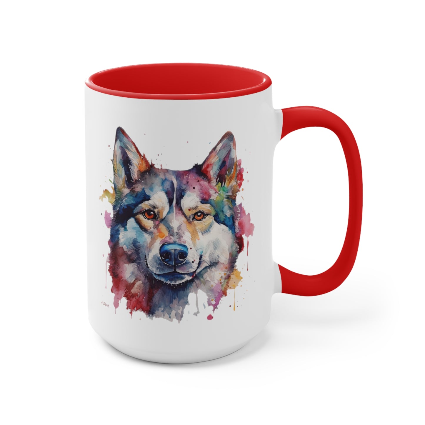 Siberian Husky 4 Accent Mugs