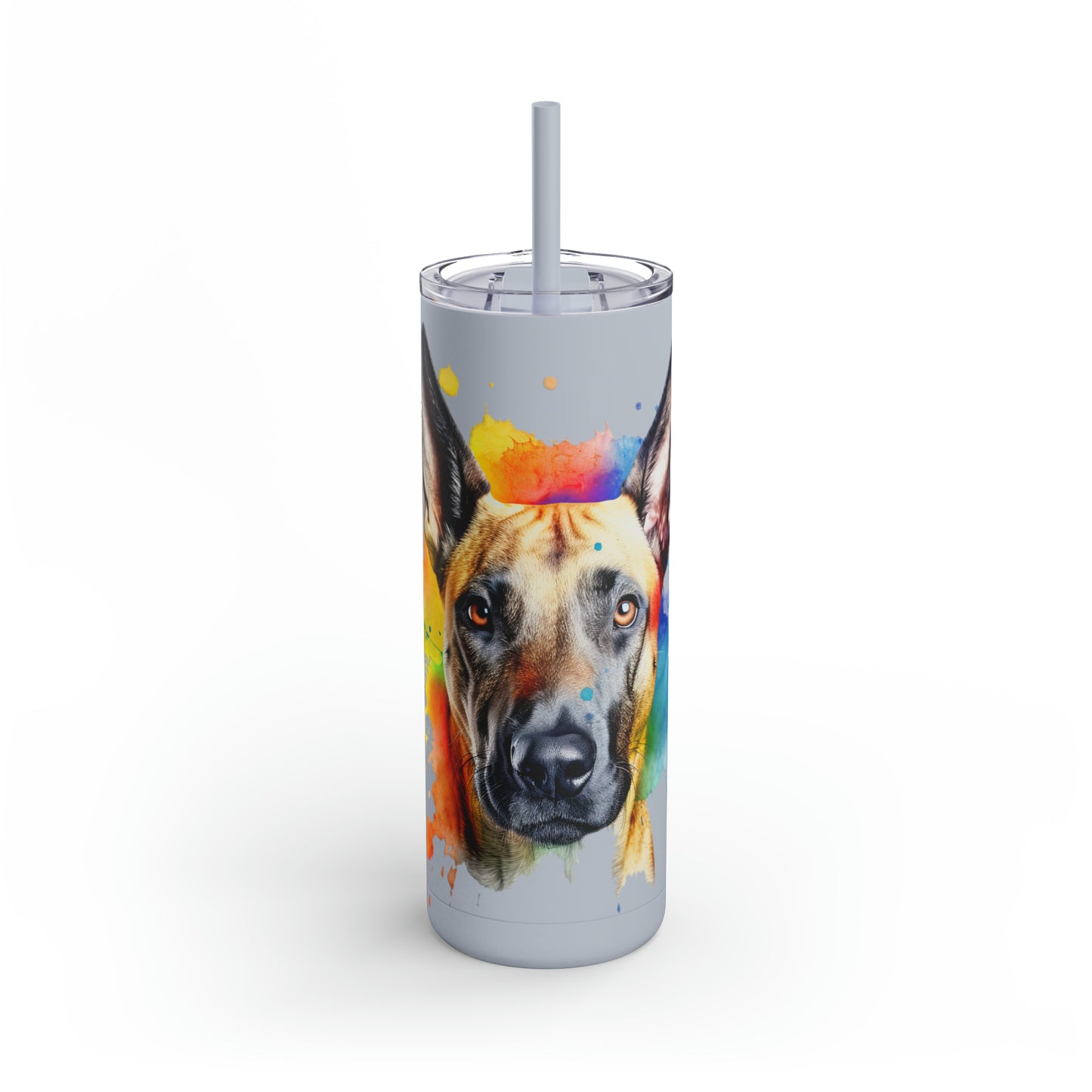 Belgium Malinois 3 Maars Maker Skinny Matte Tumbler, 20oz