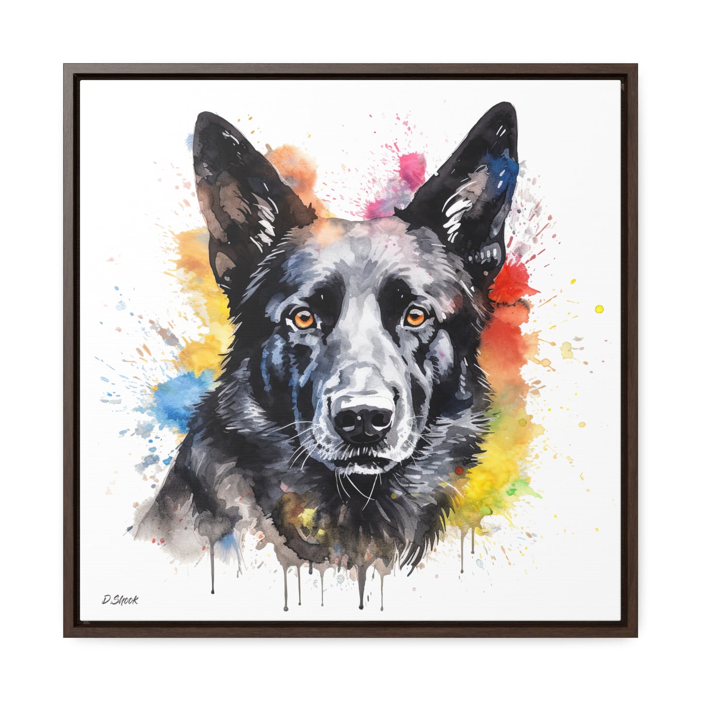 German Sheppard 21 Gallery Canvas Wraps, Square Frame