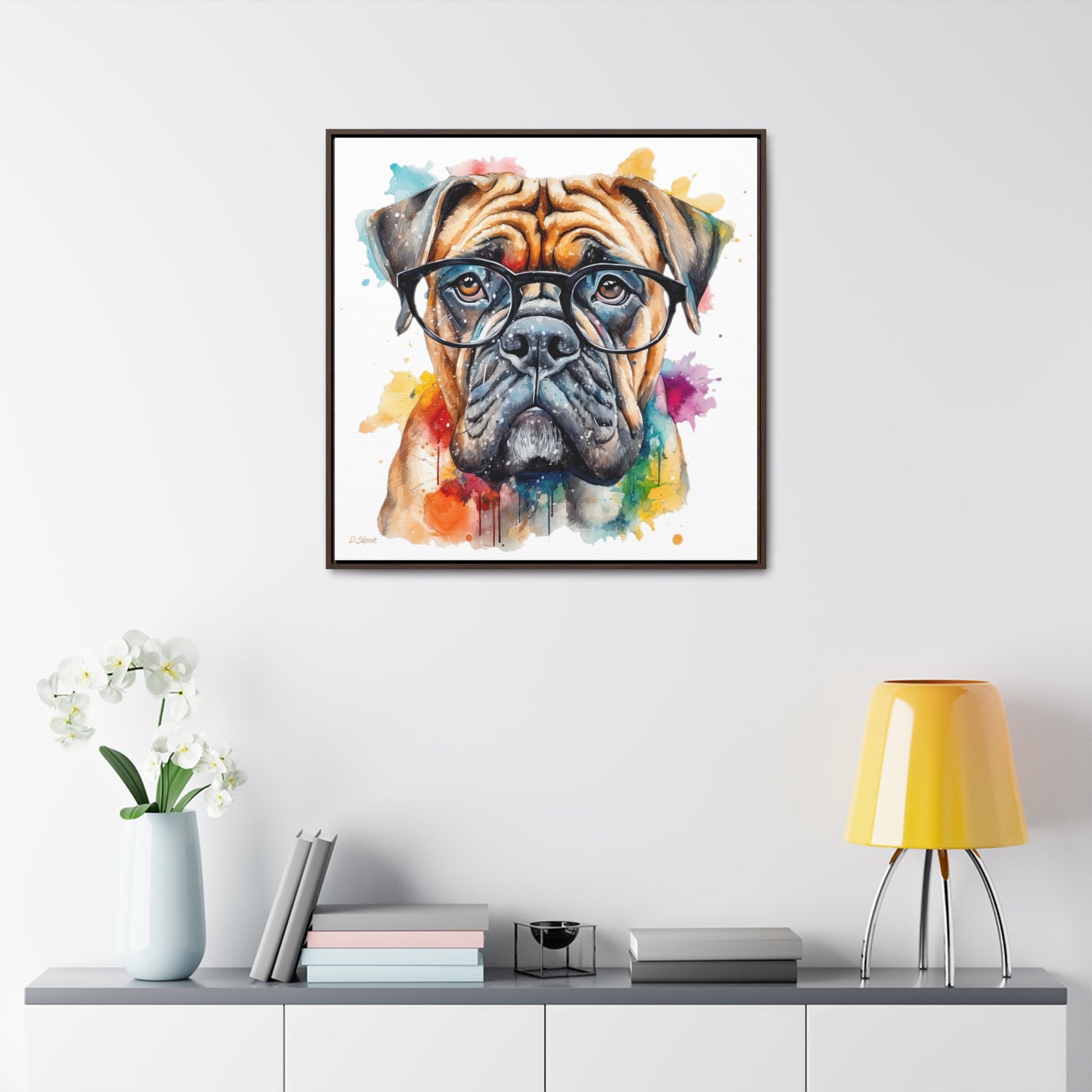 Bullmastiff 6 Gallery Canvas Wraps, Square Frame