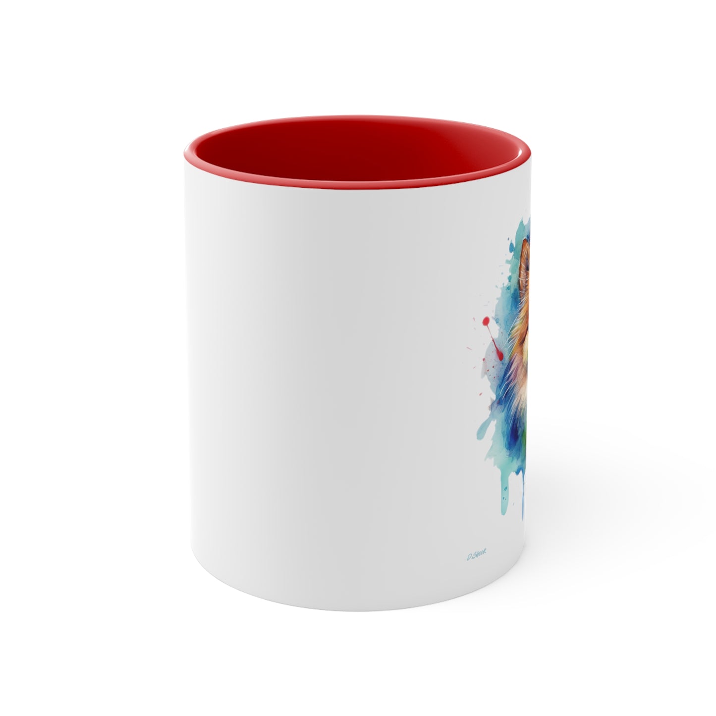 Pomeranian 4 Accent Mugs
