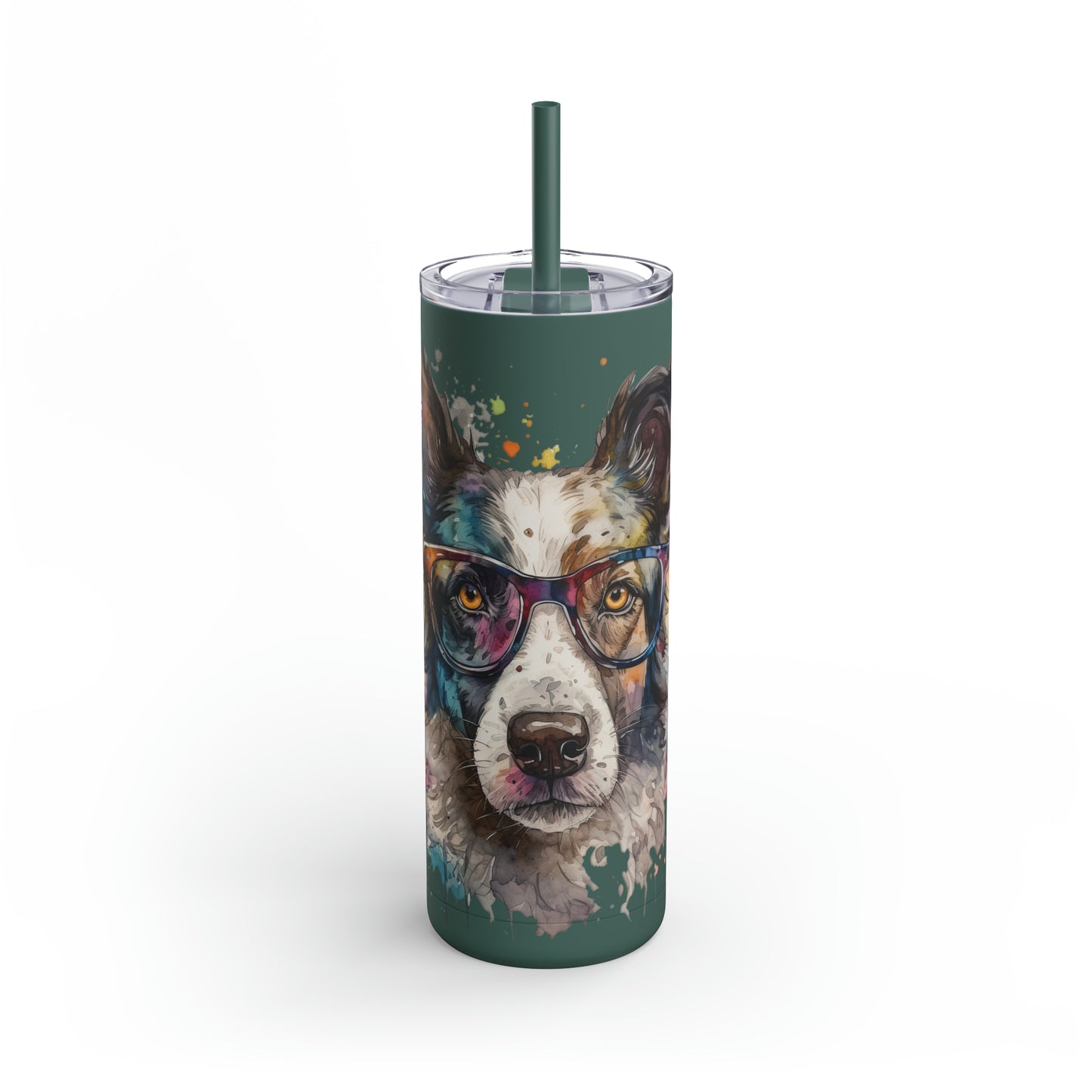 Border Collie 7 Maars Maker Skinny Matte Tumbler, 20oz