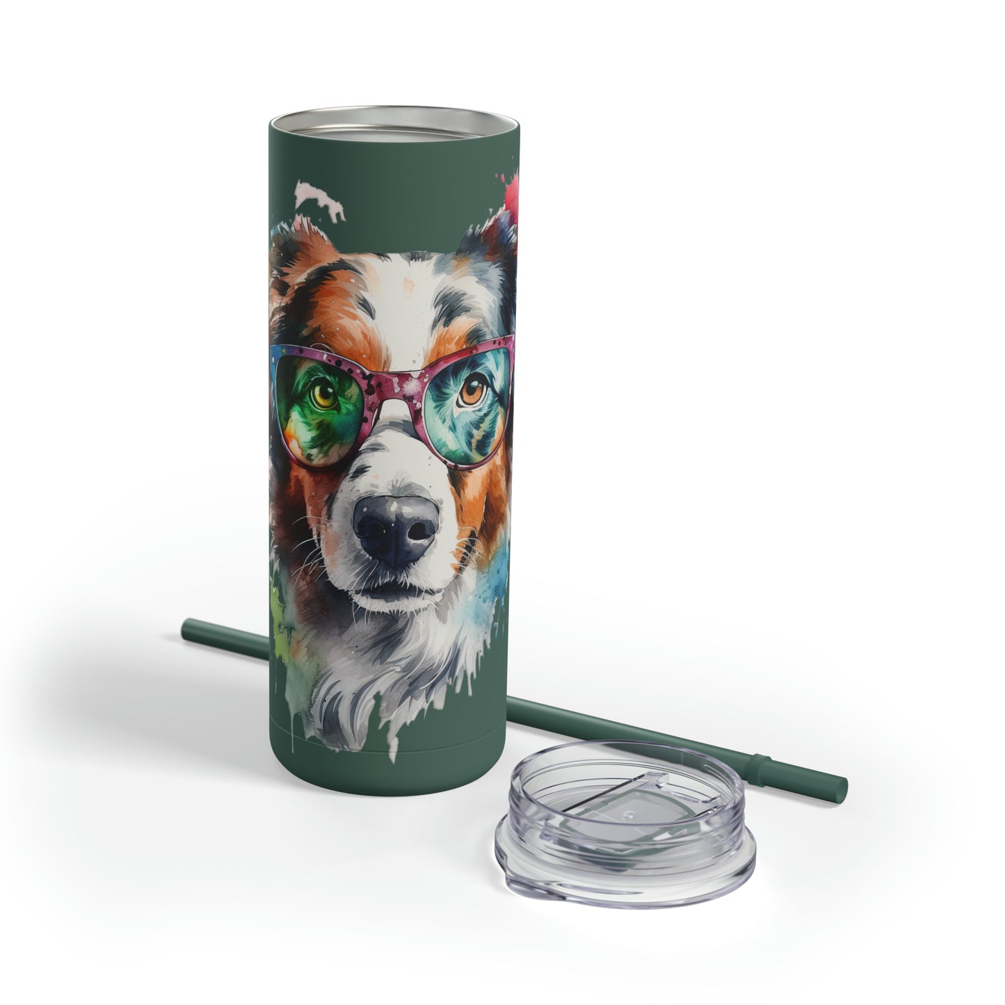 Australian Shepherd 5 Maars Maker Skinny Matte Tumbler, 20oz