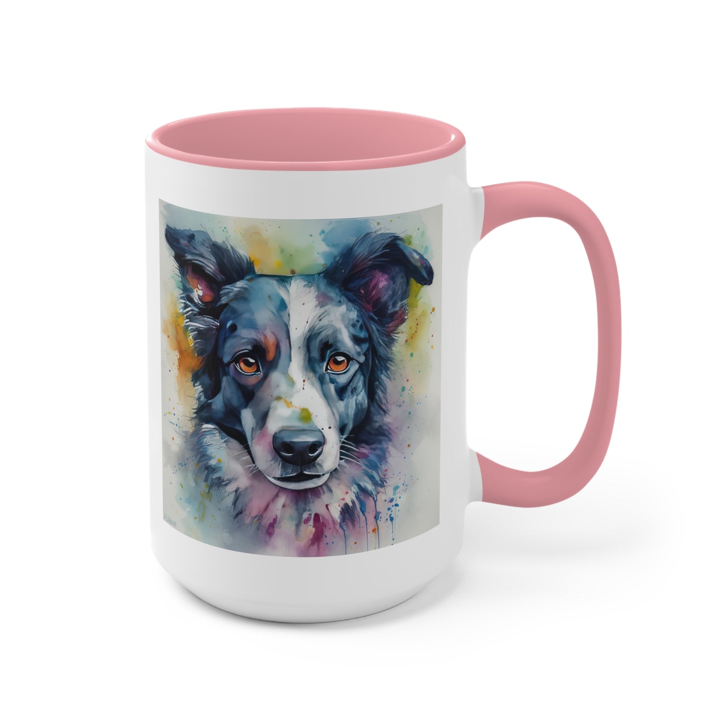 Border Collie 4 Accent Mugs