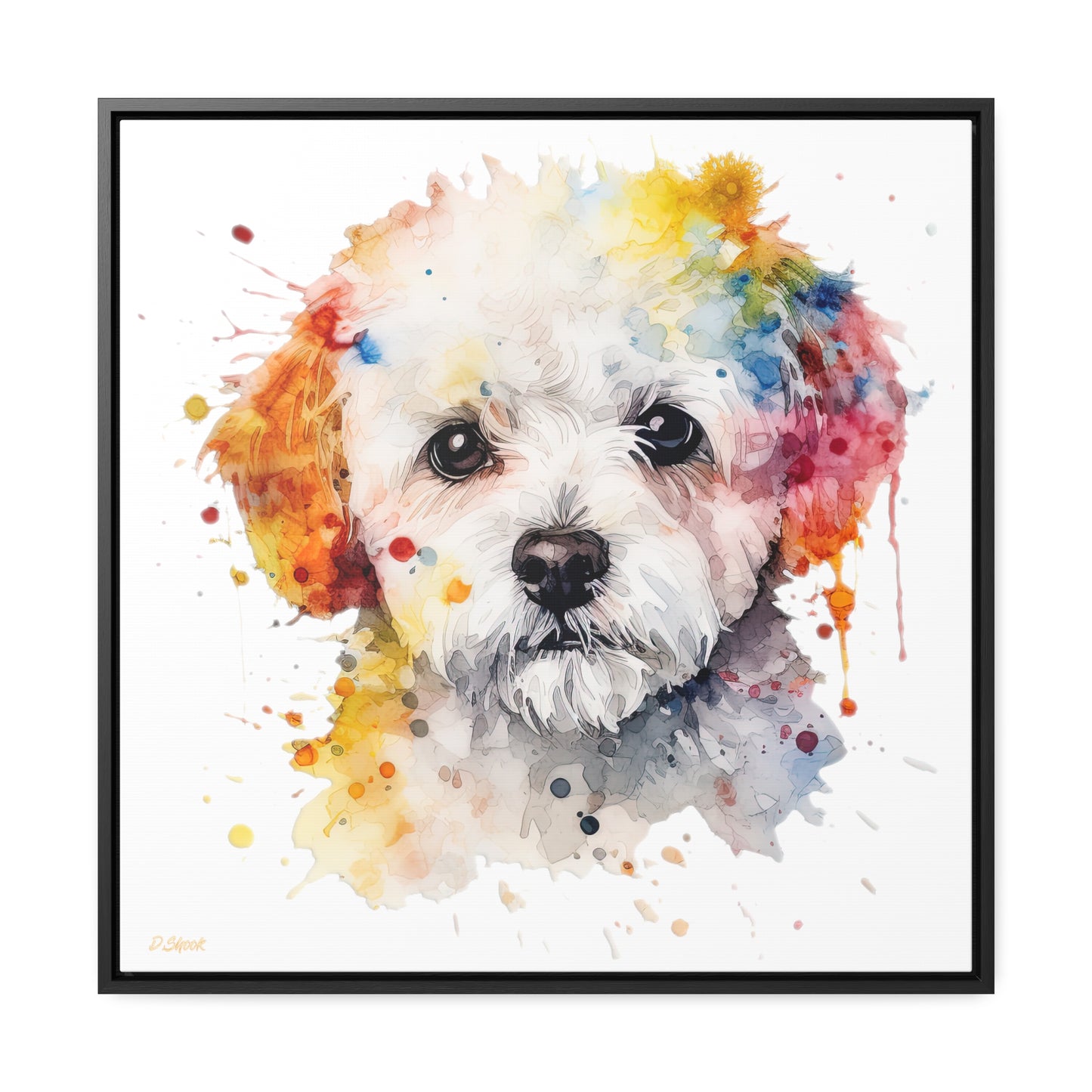 Bichon Frise 2 Gallery Canvas Wraps, Square Frame