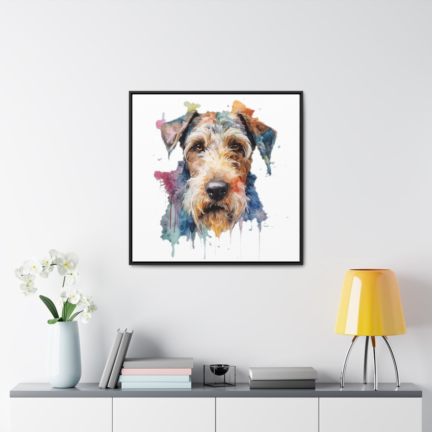 Airedale Terrier 2 Gallery Canvas Wraps, Square Frame