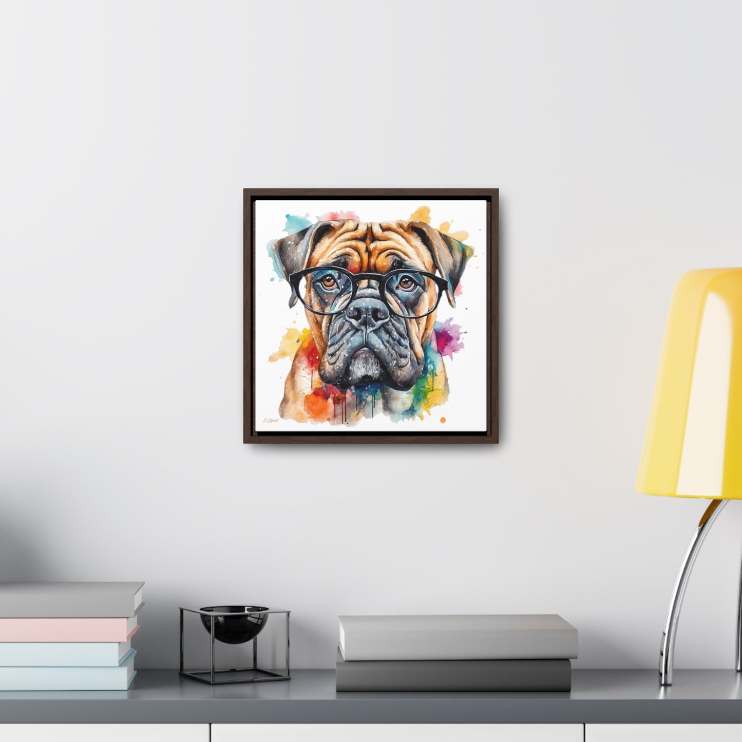 Bullmastiff 6 Gallery Canvas Wraps, Square Frame