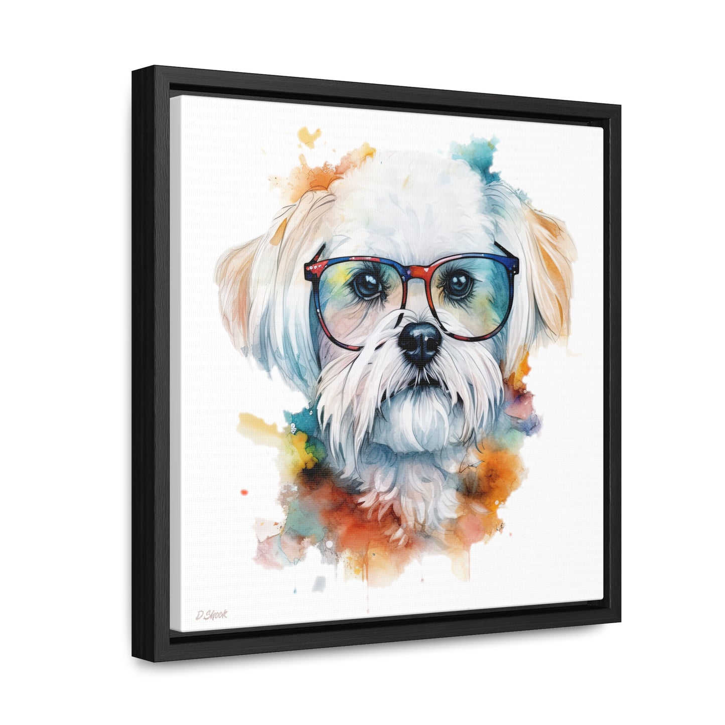 Maltese Dog 5 Gallery Canvas Wraps, Square Frame