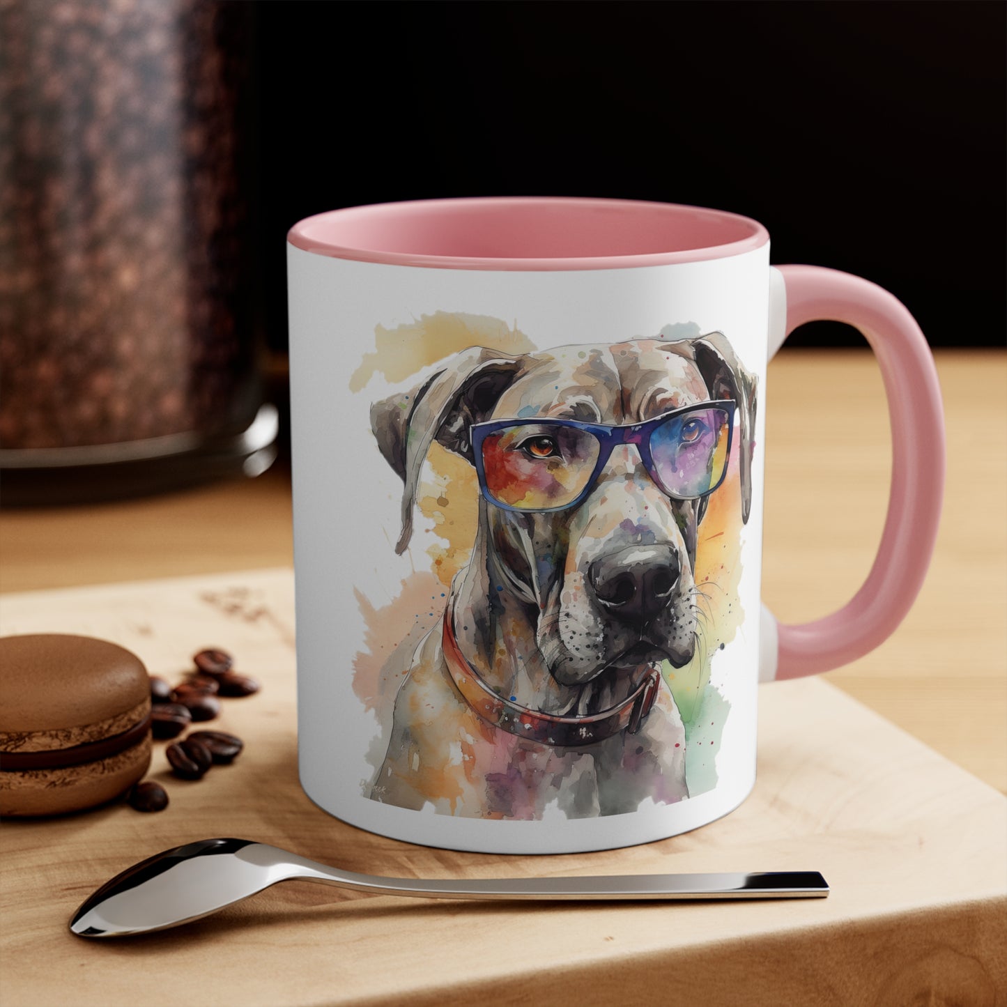 Great Dane 4 Accent Mugs