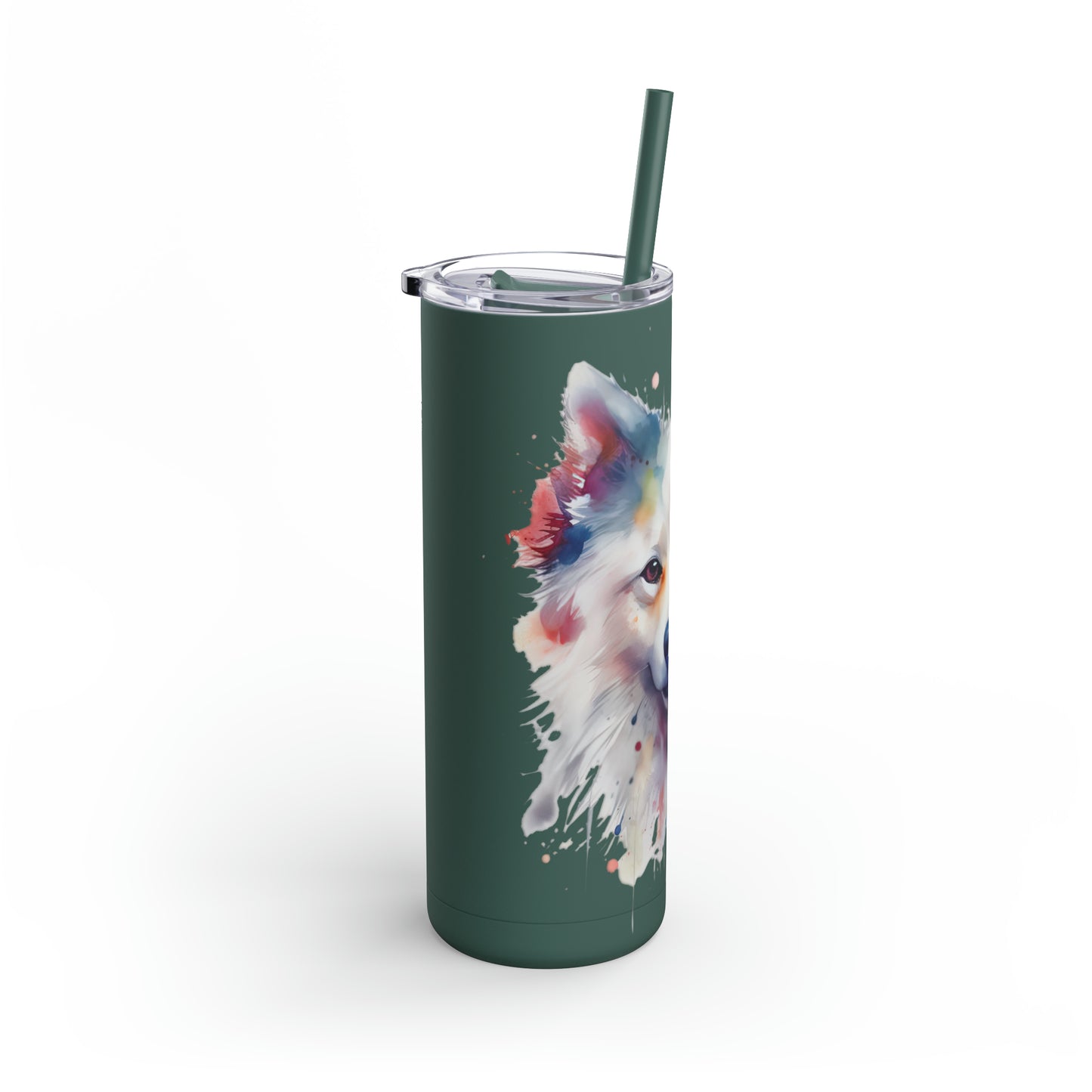 American Eskimo Dog 1 Maars Maker Skinny Matte Tumbler, 20oz