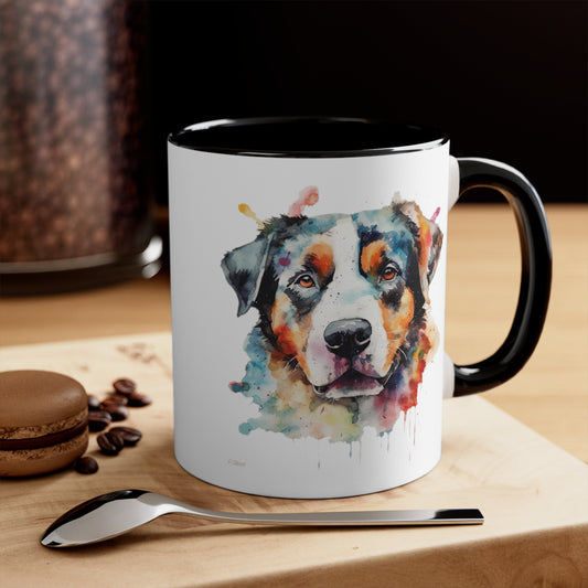 Greater Swiss Mountain Dog 2 Accent Mugs
