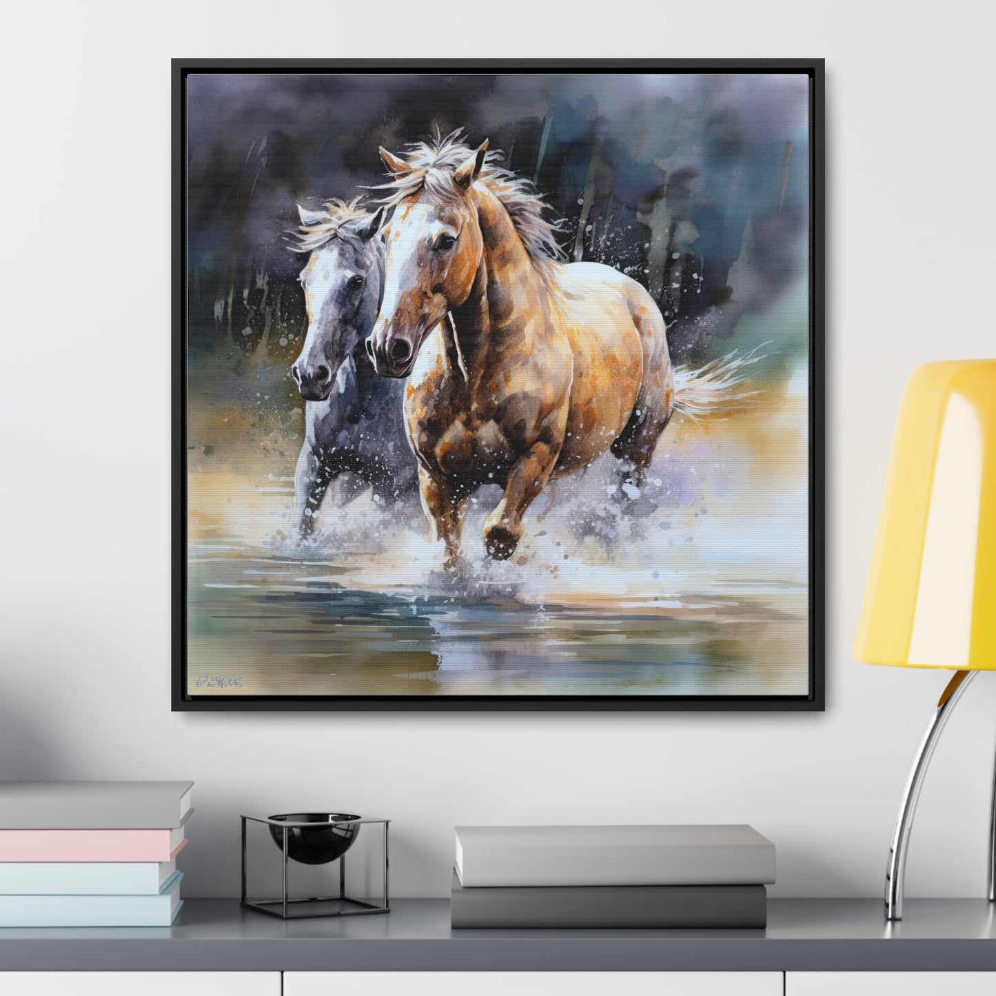 Horse Rescue 18 Gallery Canvas Wraps, Square Frame